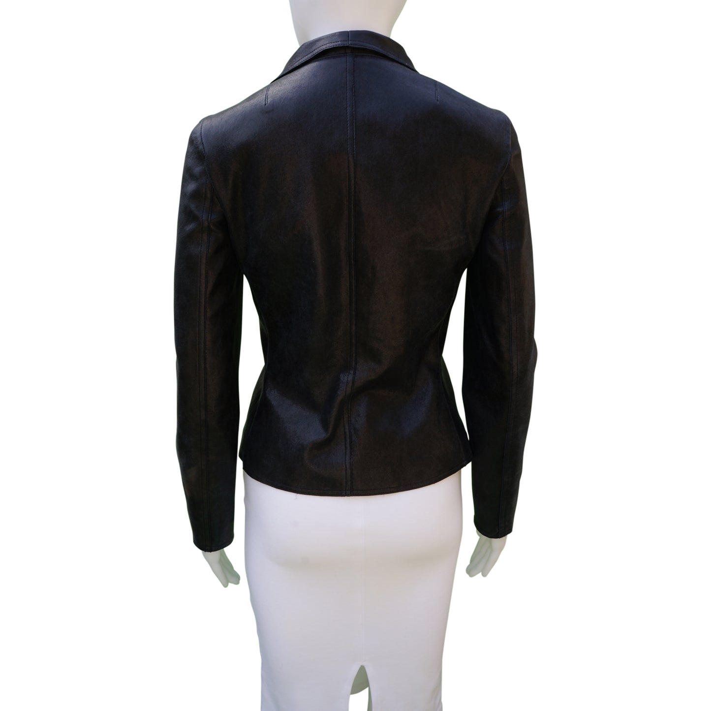 AKRIS PUNTO LEATHER MOTO JACKET - leefluxury.com