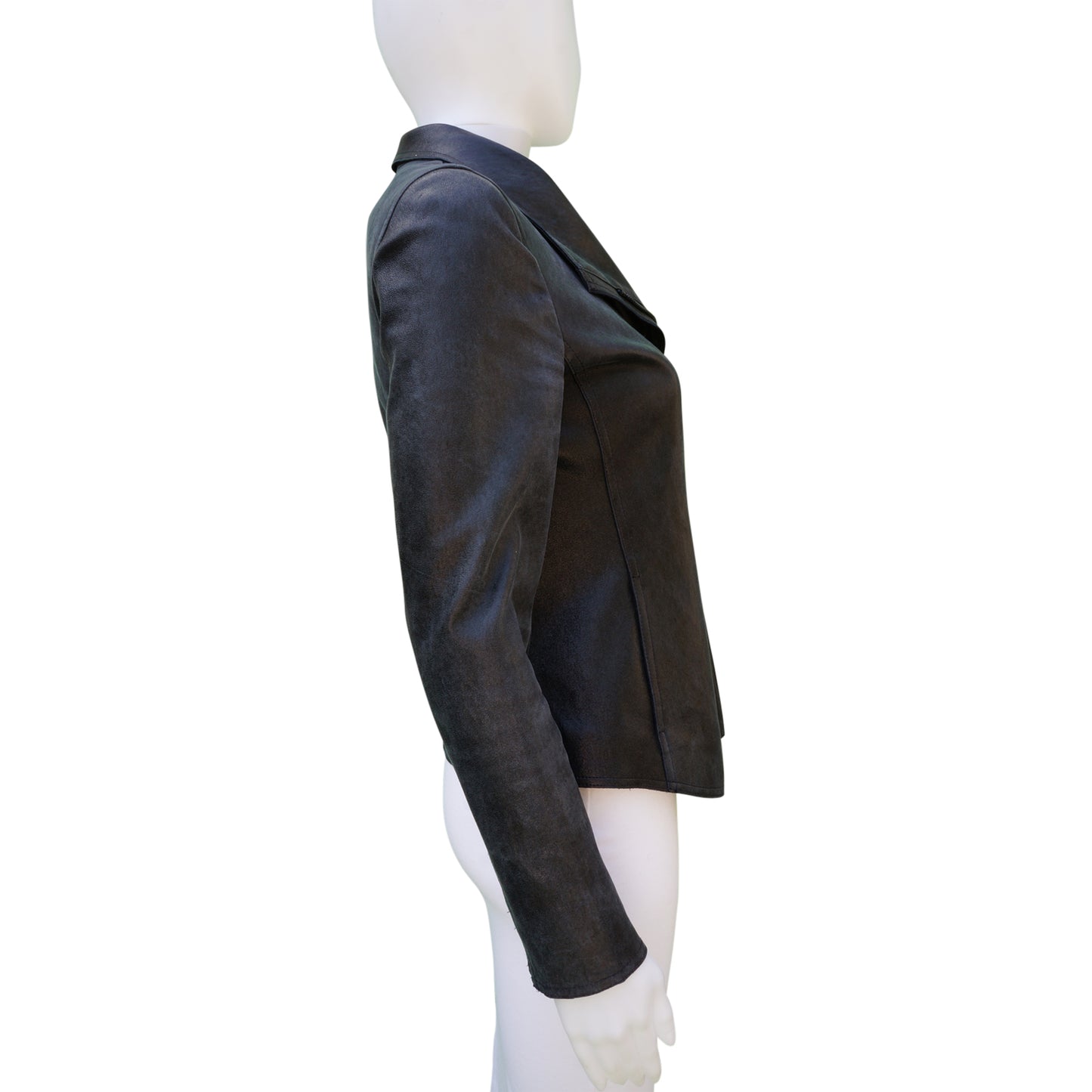 AKRIS PUNTO LEATHER MOTO JACKET - leefluxury.com