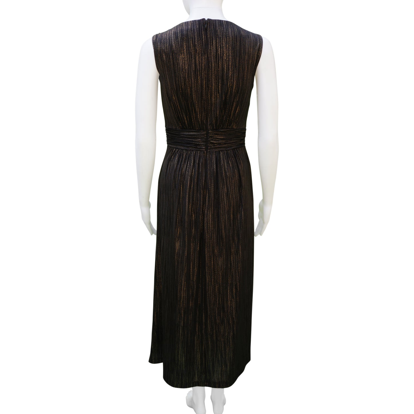 DAVID MEISTER METALLIC SLEEVELESS DRESS - leefluxury.com