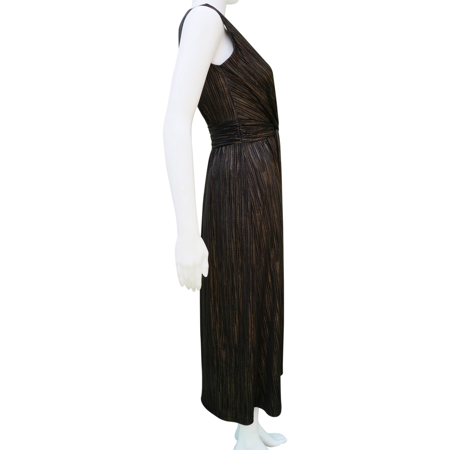 DAVID MEISTER METALLIC SLEEVELESS DRESS - leefluxury.com