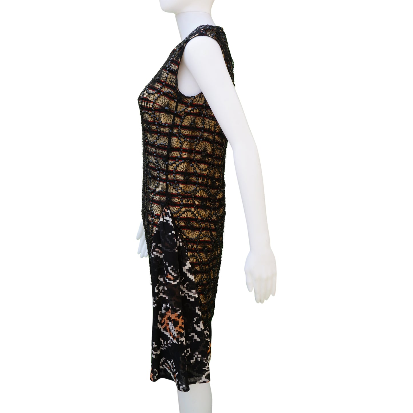 DRIES VAN NOTEN SEQUIN OVERLAY DRESS - leefluxury.com