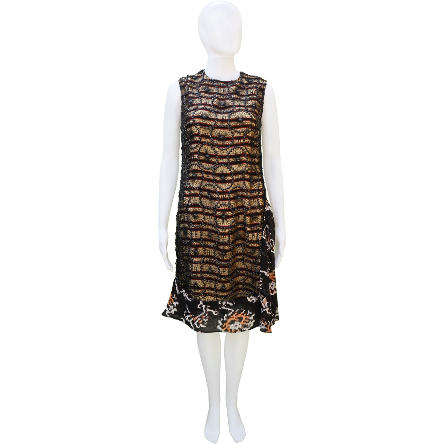 DRIES VAN NOTEN SEQUIN OVERLAY DRESS - leefluxury.com