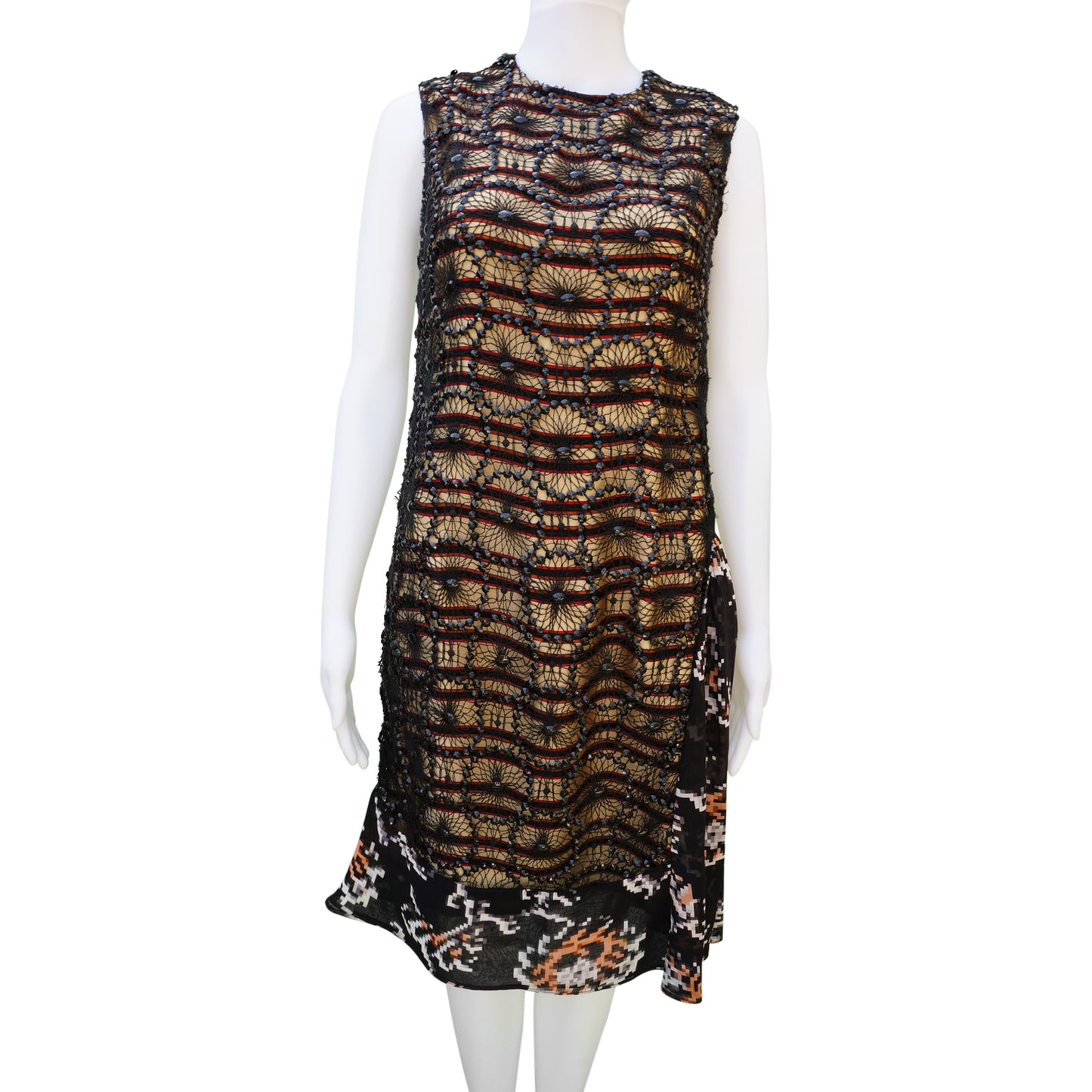DRIES VAN NOTEN SEQUIN OVERLAY DRESS - leefluxury.com