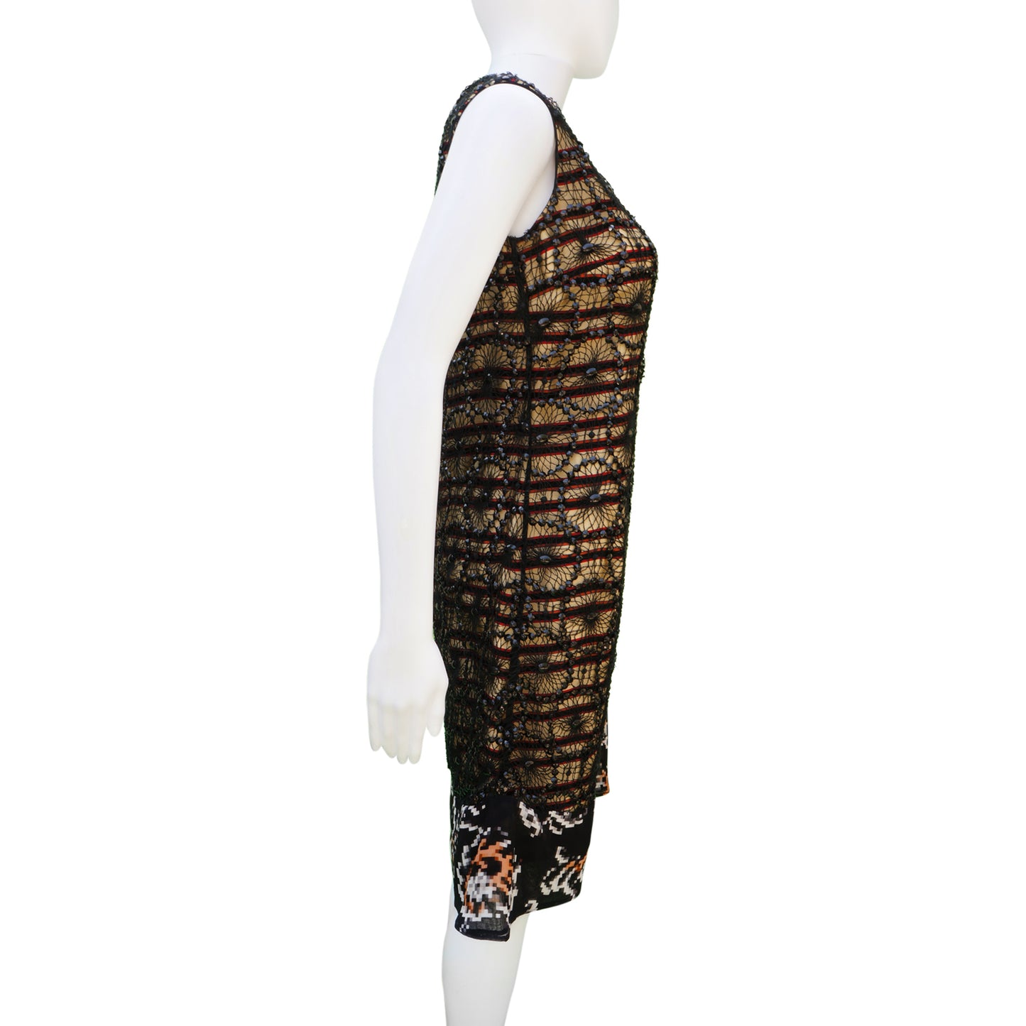 DRIES VAN NOTEN SEQUIN OVERLAY DRESS - leefluxury.com