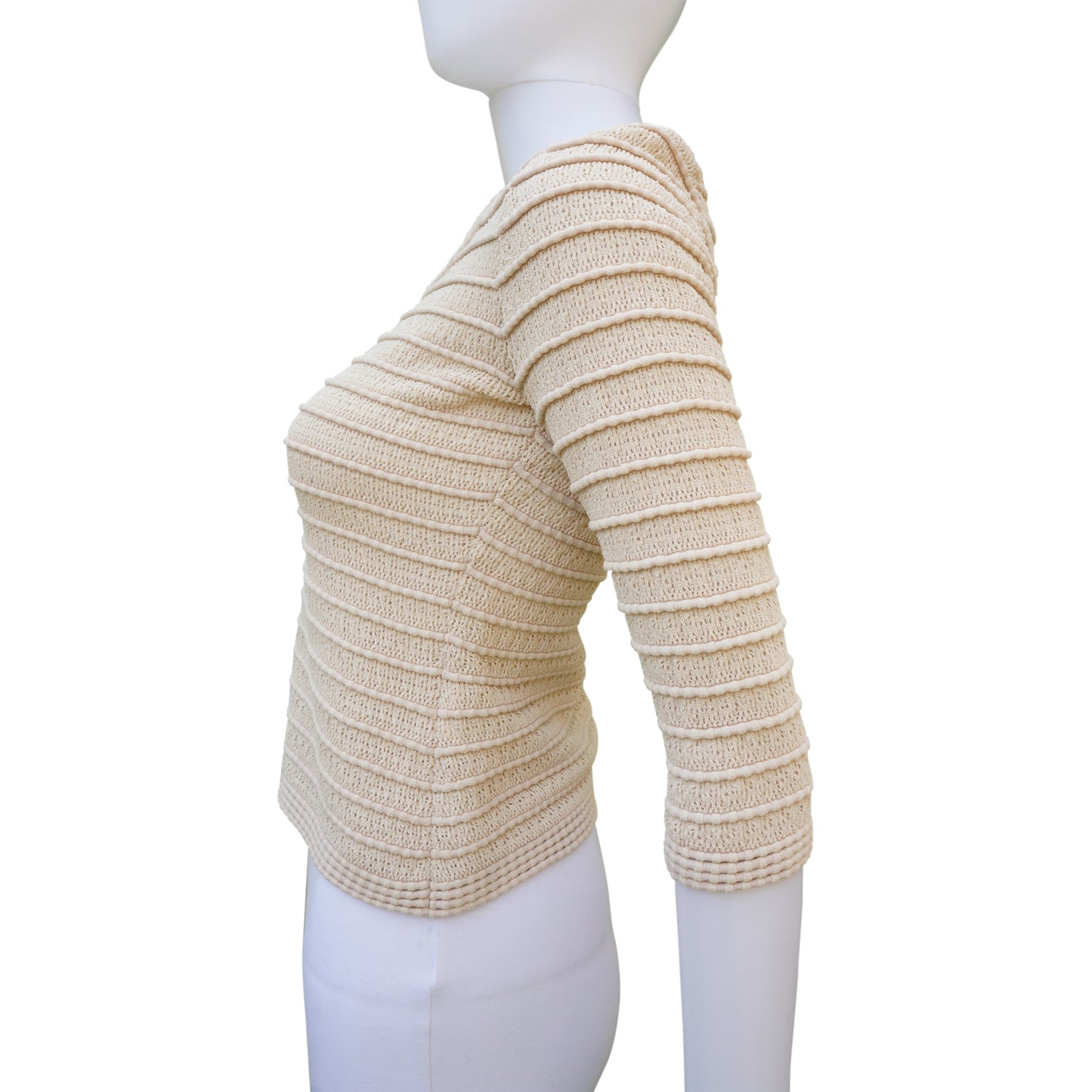 ALAIA SAHARA KNIT ECRU TOP - leefluxury.com