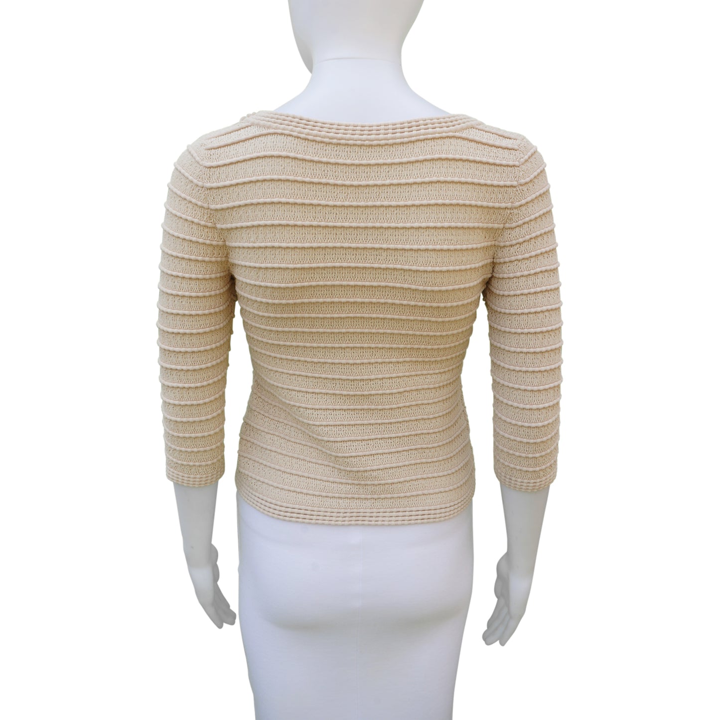 ALAIA SAHARA KNIT ECRU TOP - leefluxury.com
