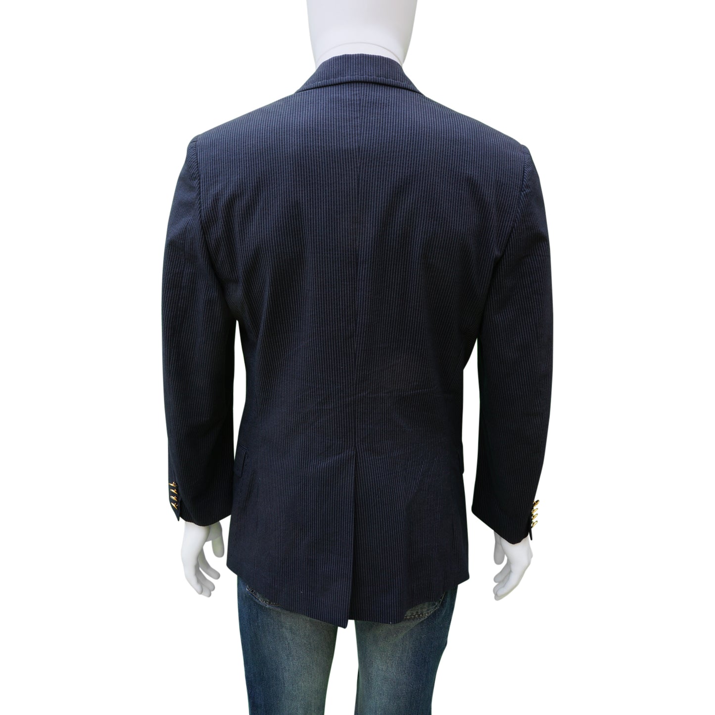 DOLCE & GABBANA STRIPED TWO-BUTTON BLAZER - leefluxury.com