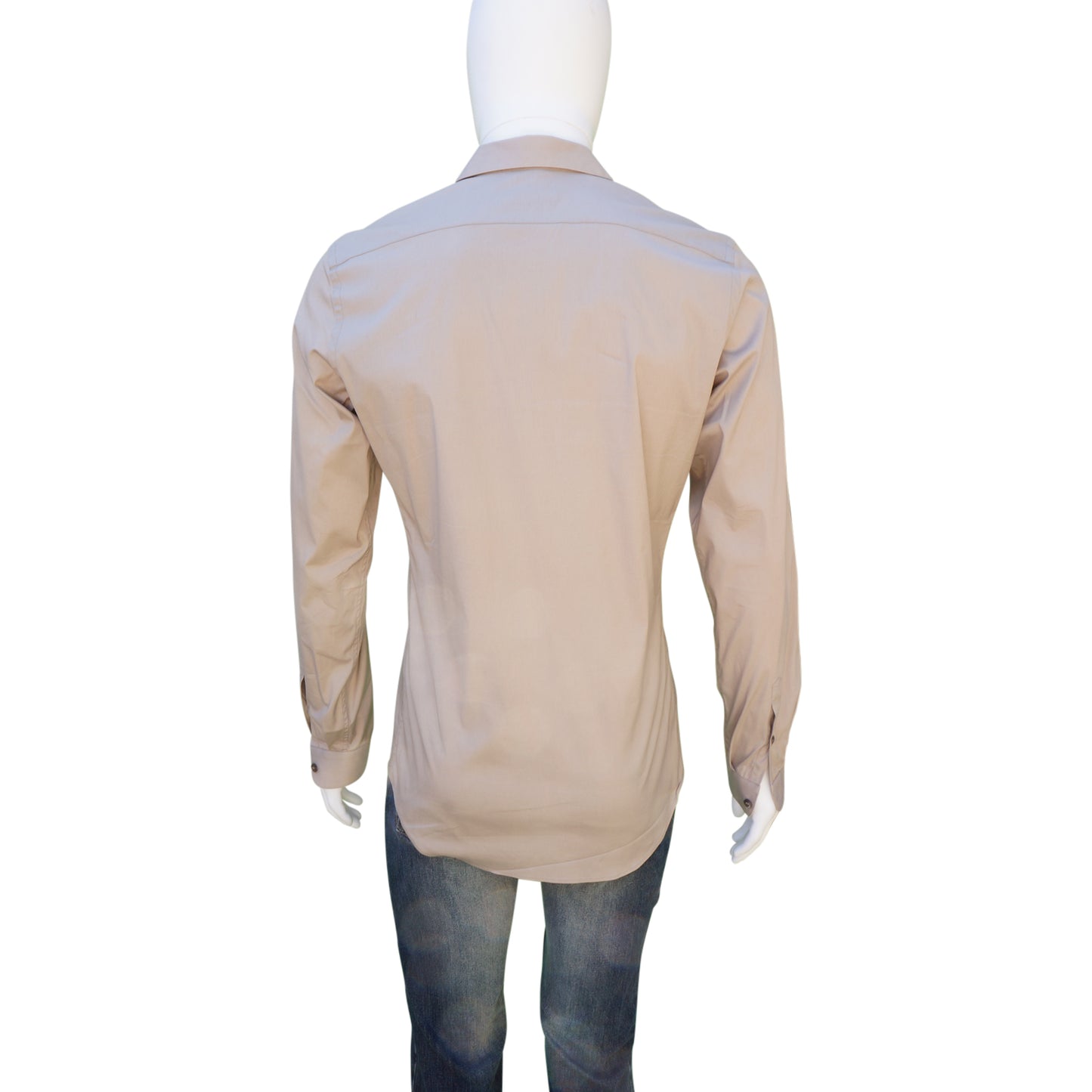 PRADA BROWN WOVEN BUTTON-UP SHIRT - leefluxury.com