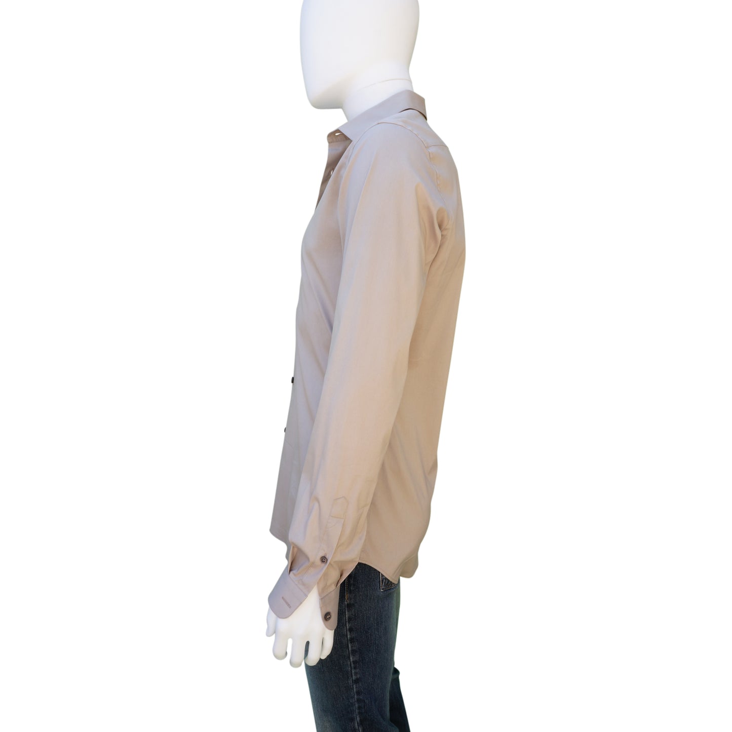 PRADA BROWN WOVEN BUTTON-UP SHIRT - leefluxury.com