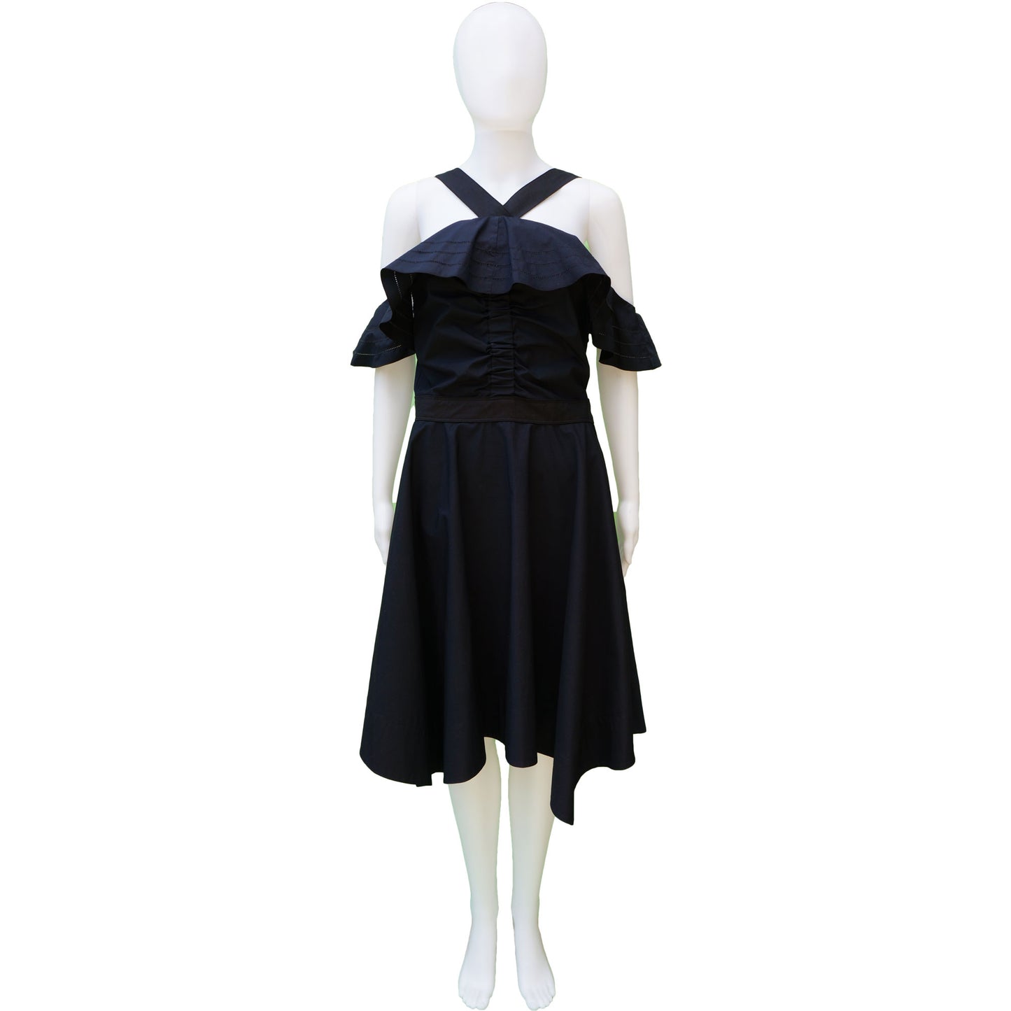 DEREK LAM 10 CROSBY COLDER SHOULDER DRESS - leefluxury.com