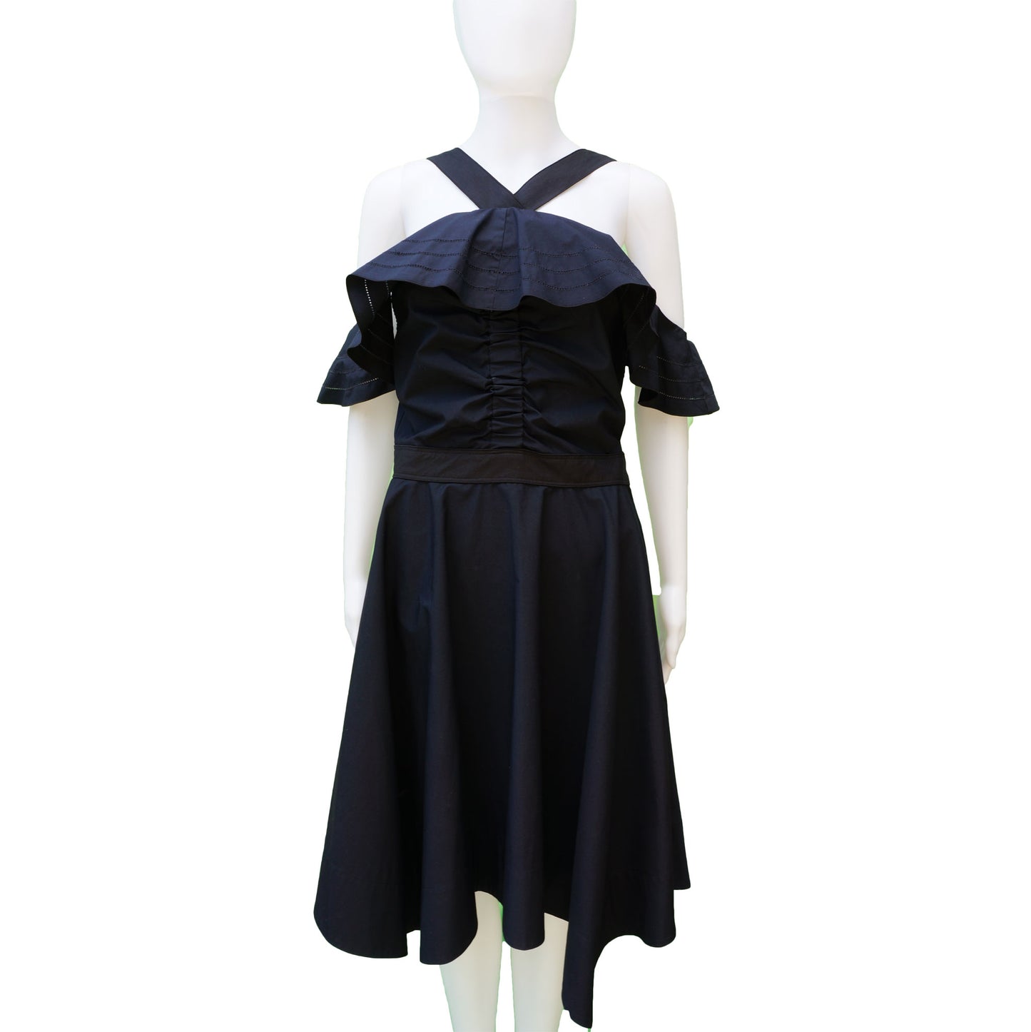 DEREK LAM 10 CROSBY COLDER SHOULDER DRESS - leefluxury.com
