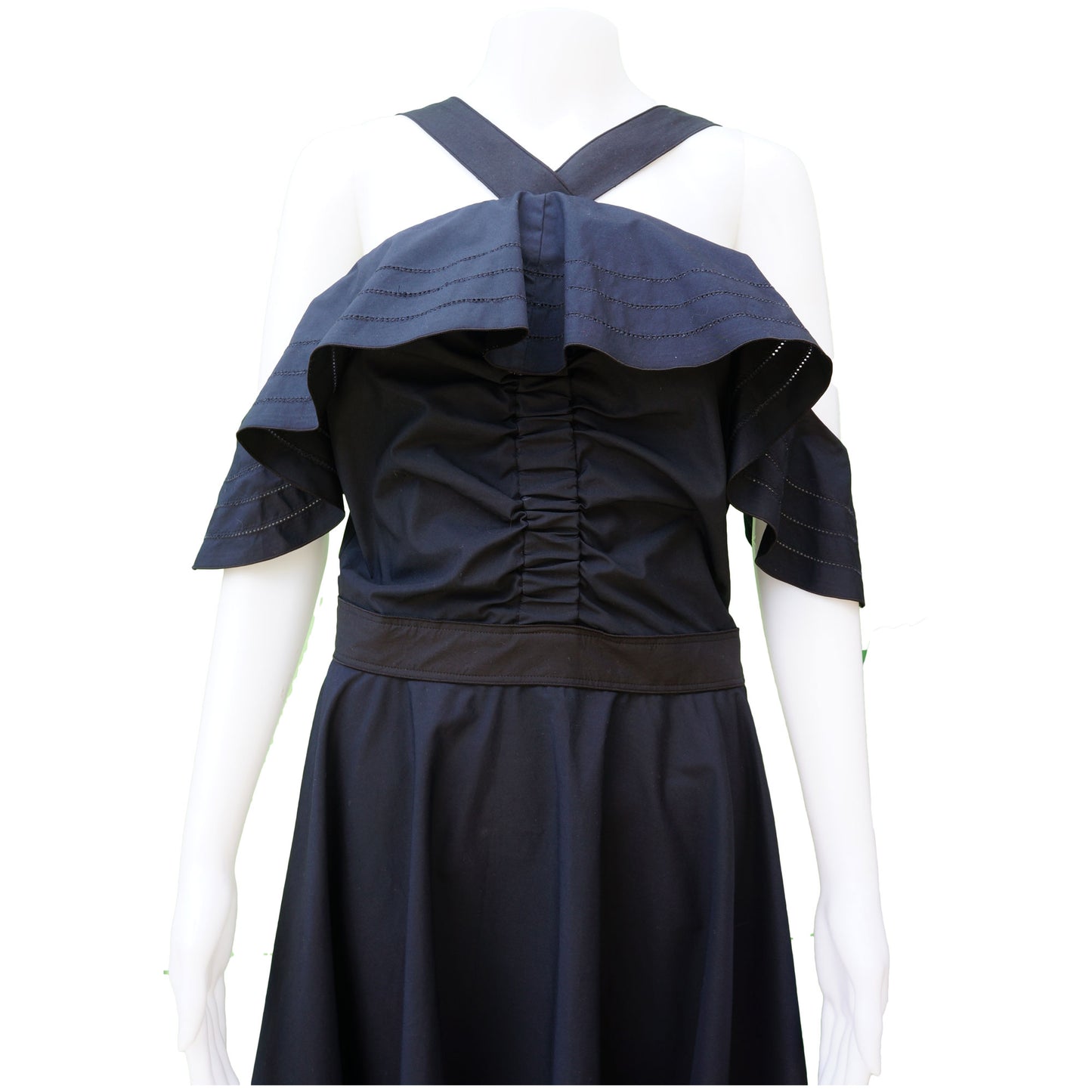 DEREK LAM 10 CROSBY COLDER SHOULDER DRESS - leefluxury.com