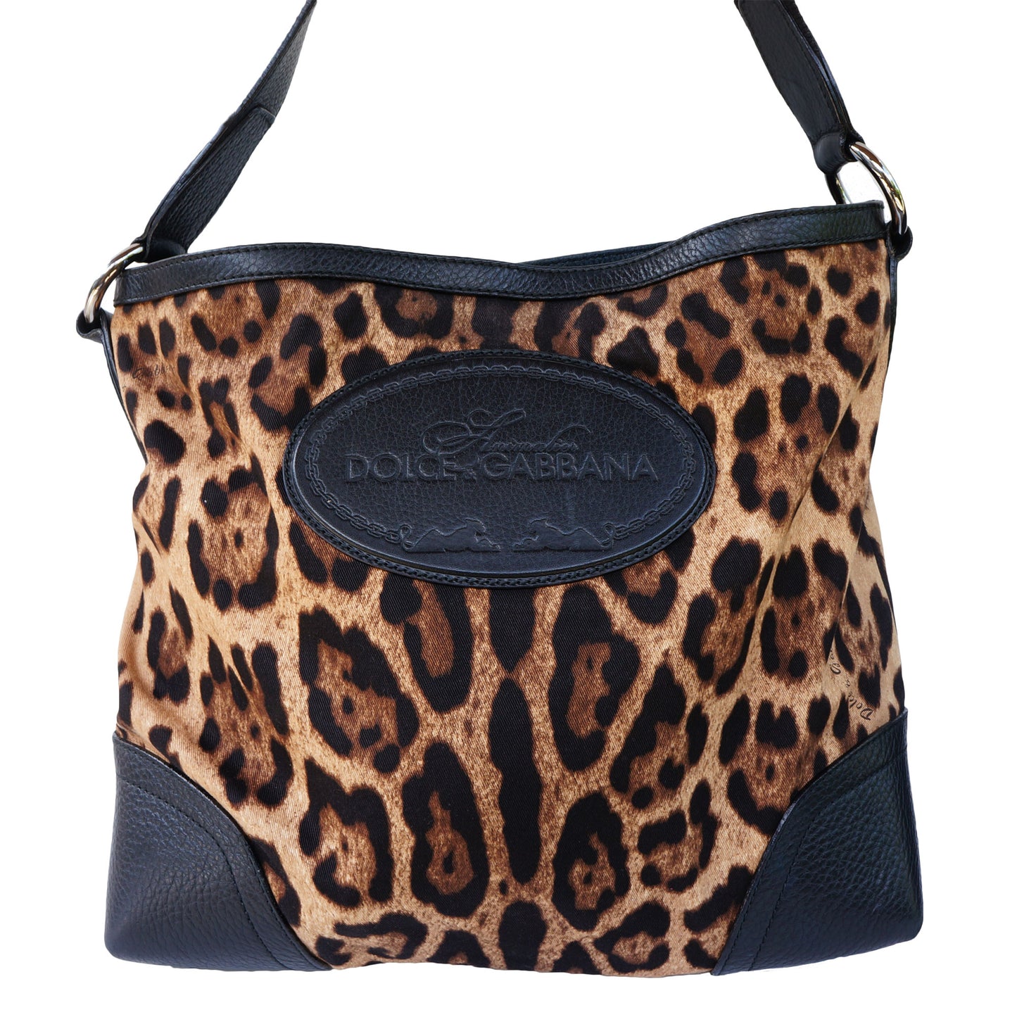 DOLCE & GABBANA ANIMALIER MESSENGER CROSSBODY BAG - leefluxury.com