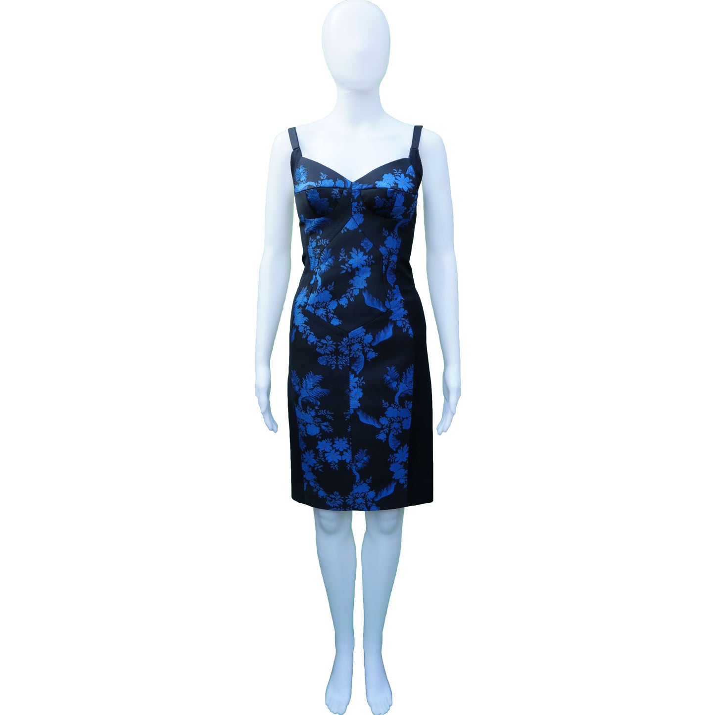 DOLCE & GABBANA BUSTIER FLORAL DRESS - leefluxury.com