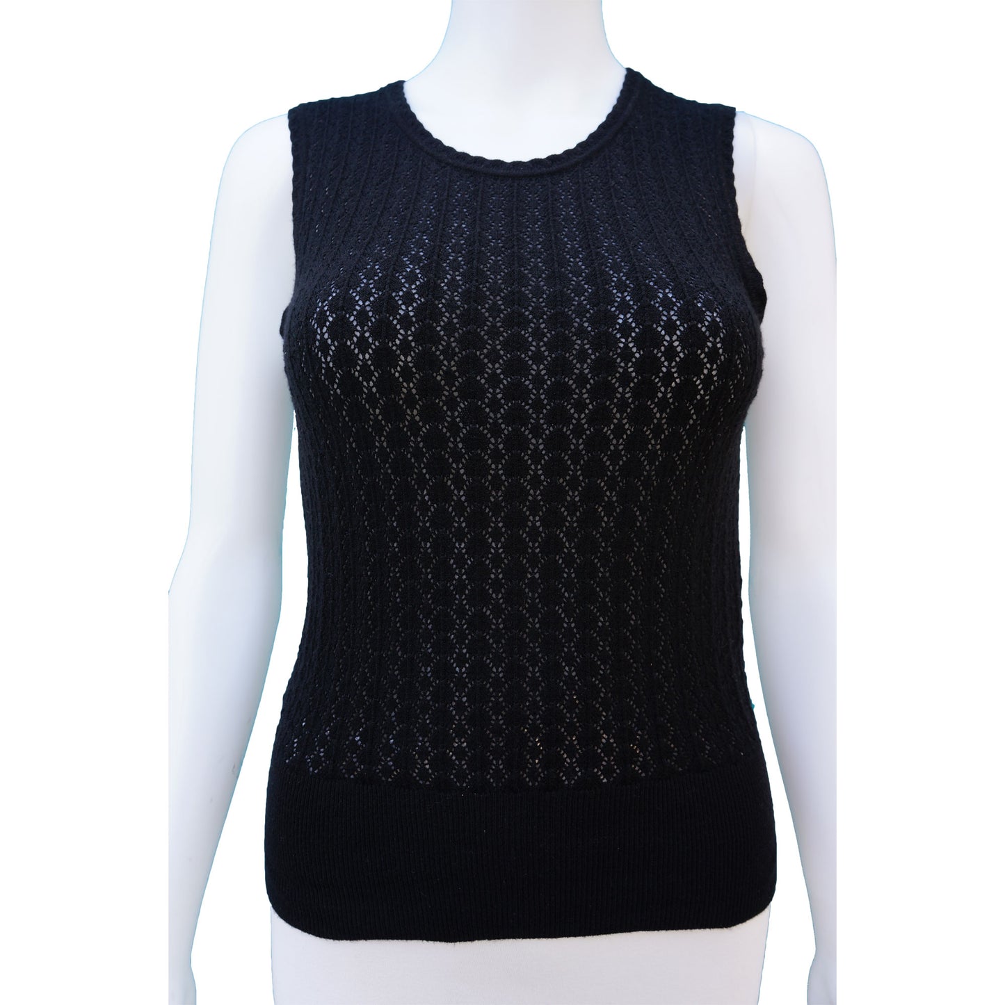 DOLCE & GABBANA CASHMERE BLEND CROCHET TOP - leefluxury.com