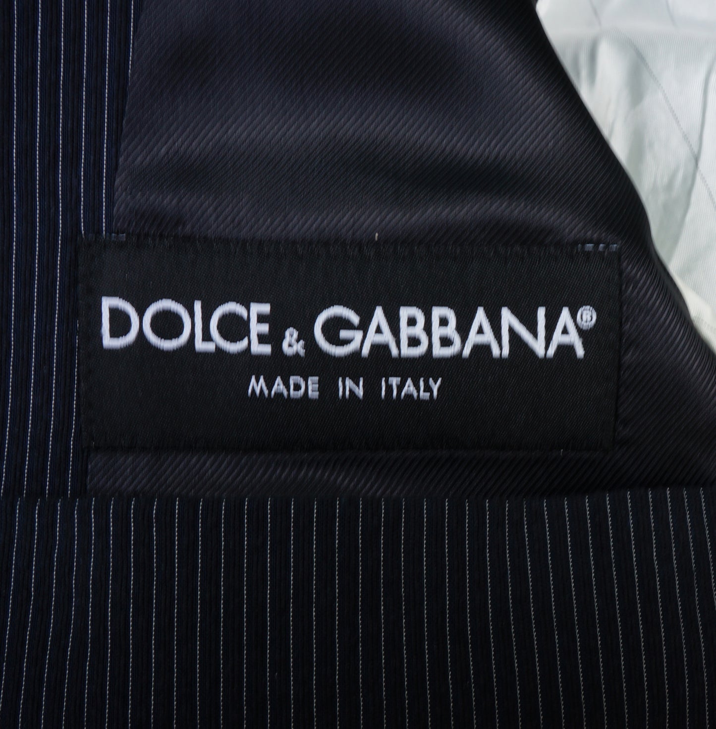 DOLCE & GABBANA STRIPED TWO-BUTTON BLAZER - leefluxury.com