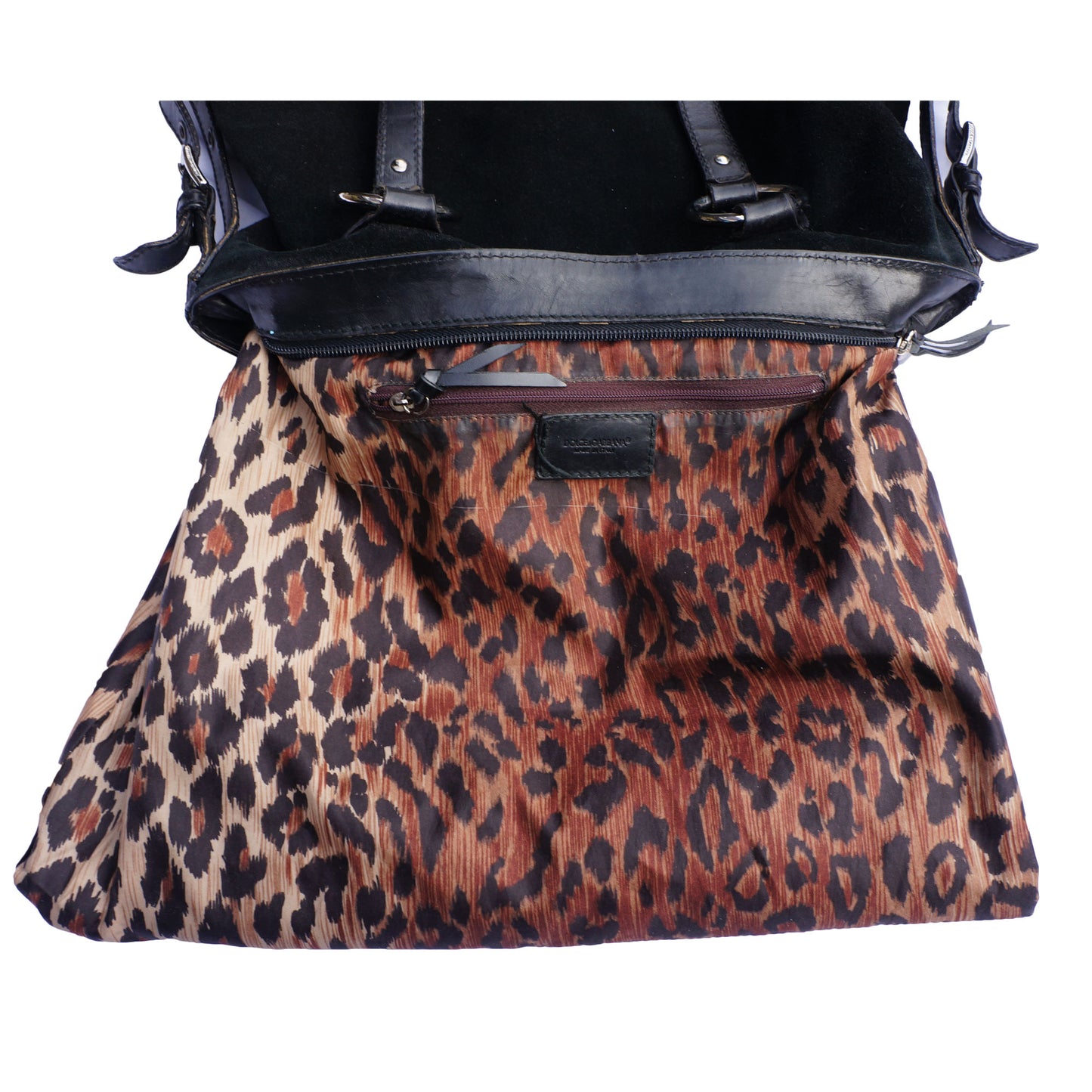 DOLCE & GABBANA BLACK SUEDE SHOULDER HOBO BAG - leefluxury.com