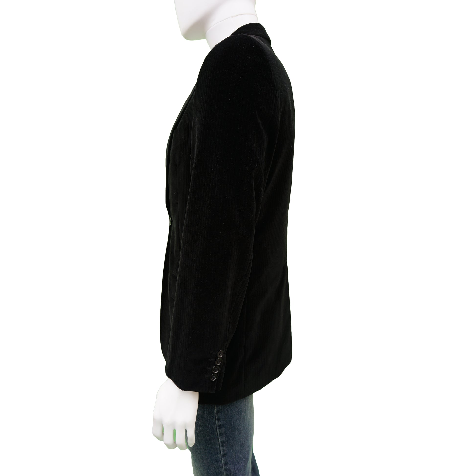 DOLCE & GABBANA BLACK VELVET ONE BUTTON BLAZER - leefluxury.com