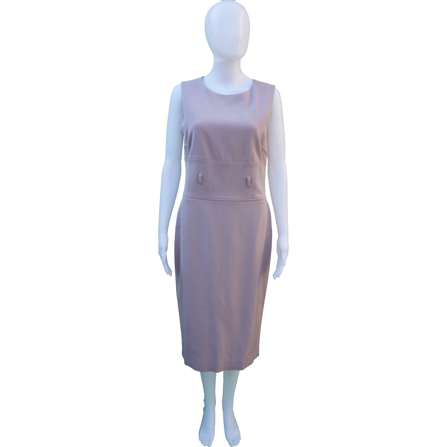 DOLCE & GABBANA STRETCH WOOL SLEEVELESS DRESS - leefluxury.com