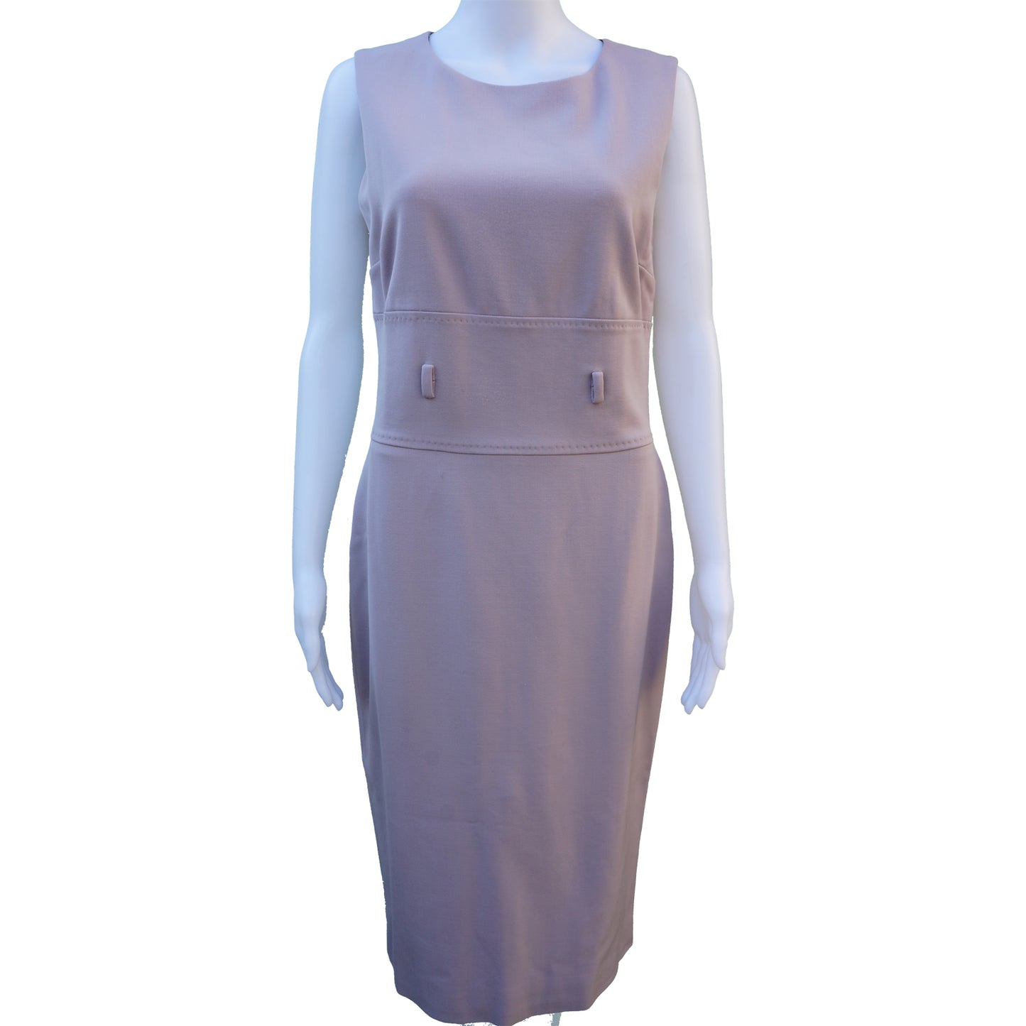 DOLCE & GABBANA STRETCH WOOL SLEEVELESS DRESS - leefluxury.com