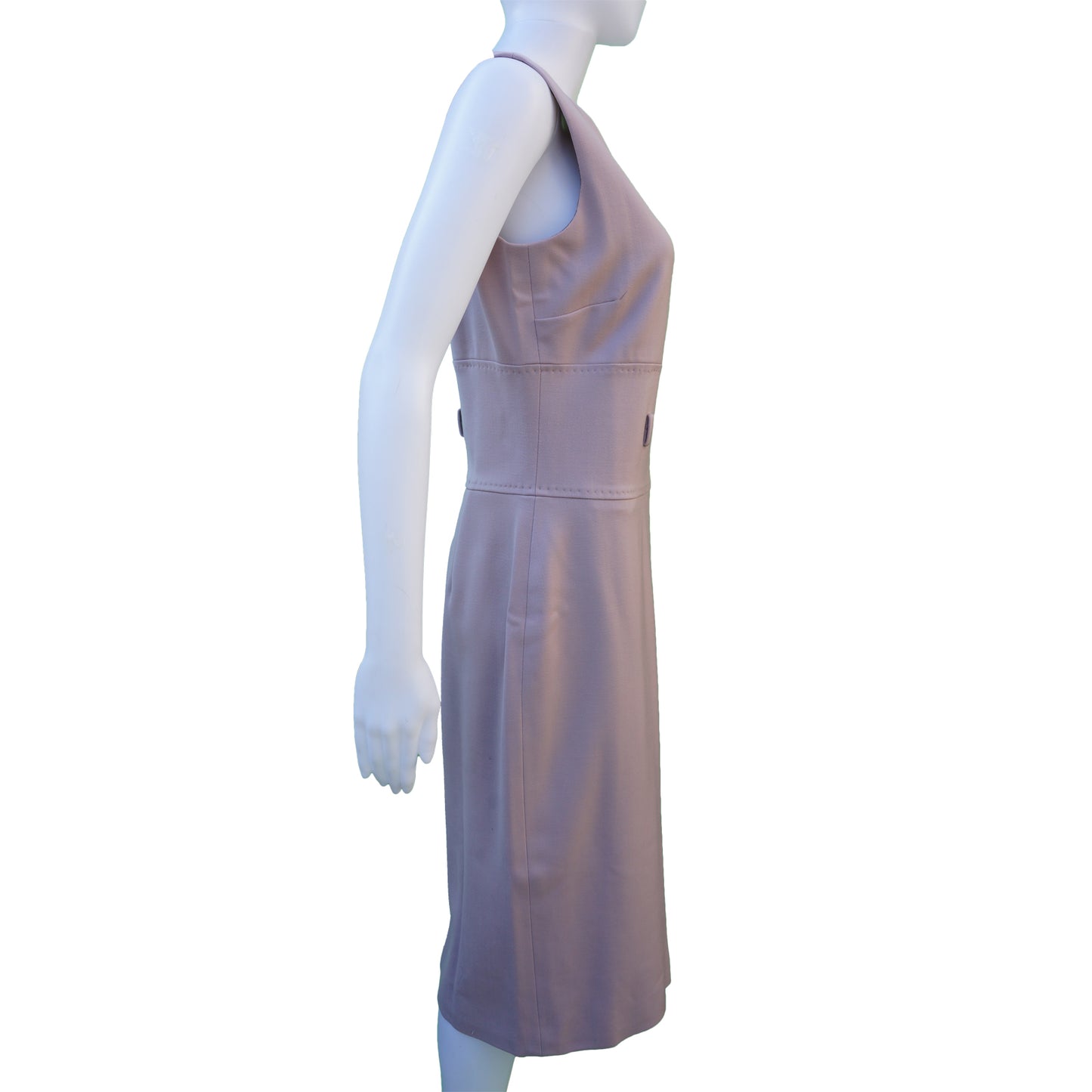 DOLCE & GABBANA STRETCH WOOL SLEEVELESS DRESS - leefluxury.com