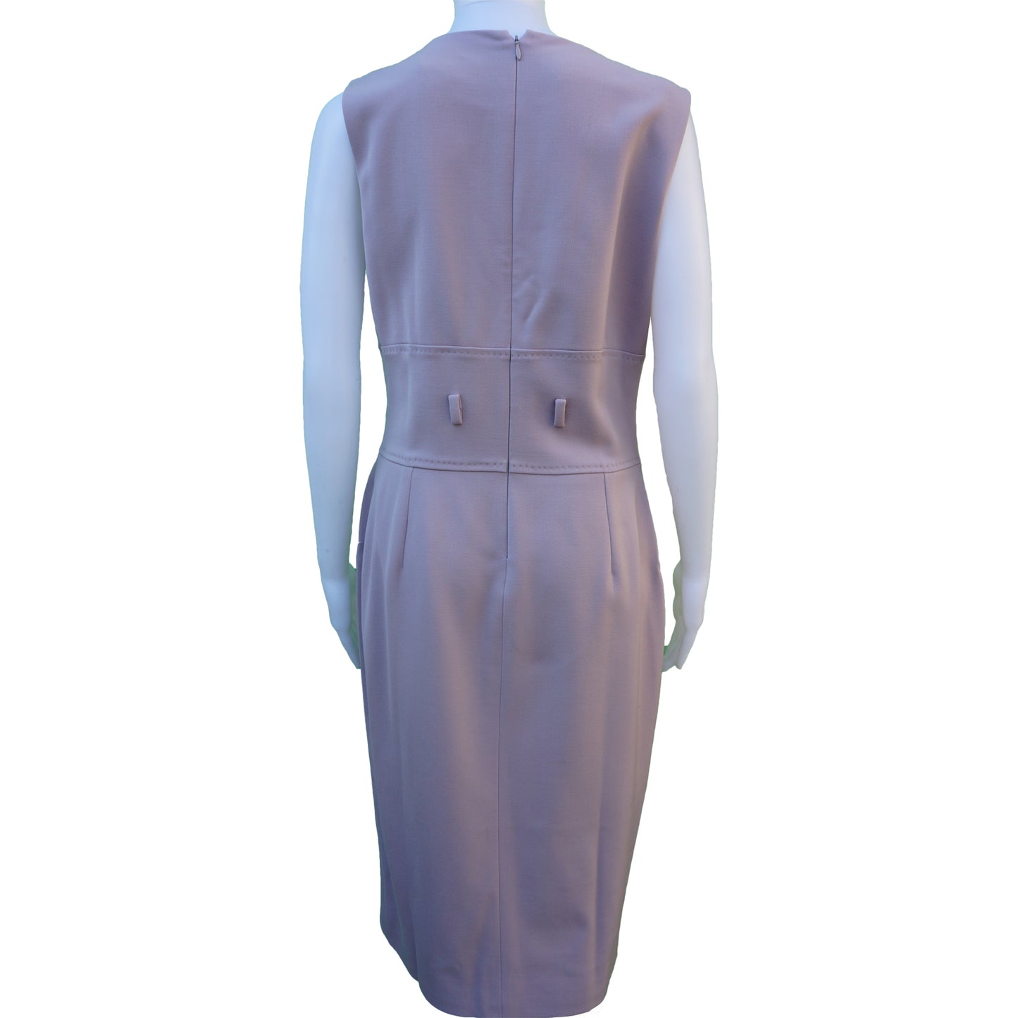DOLCE & GABBANA STRETCH WOOL SLEEVELESS DRESS - leefluxury.com