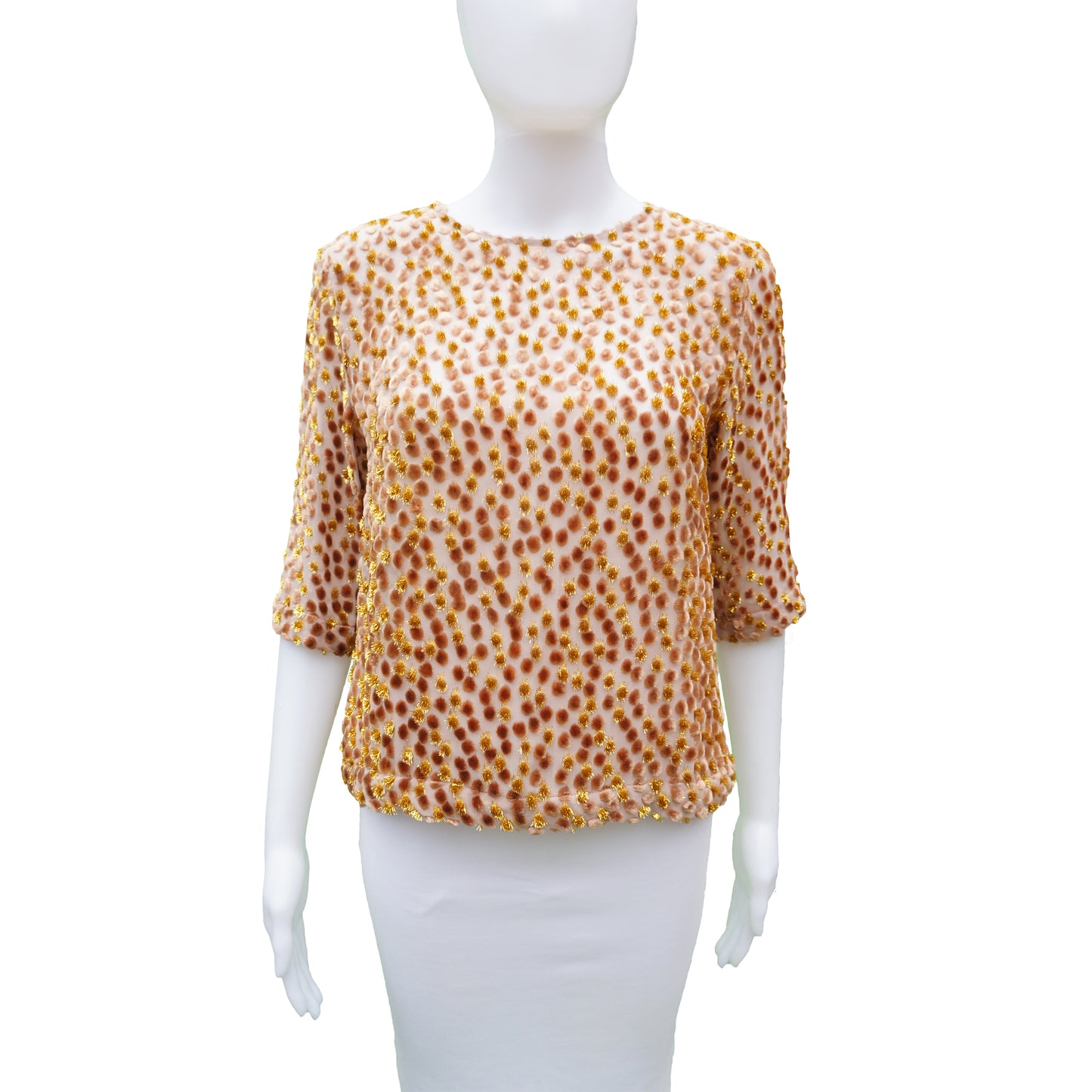 DRIES VAN NOTEN VELVET ANIMAL PRINT BOXY TOP - leefluxury.com