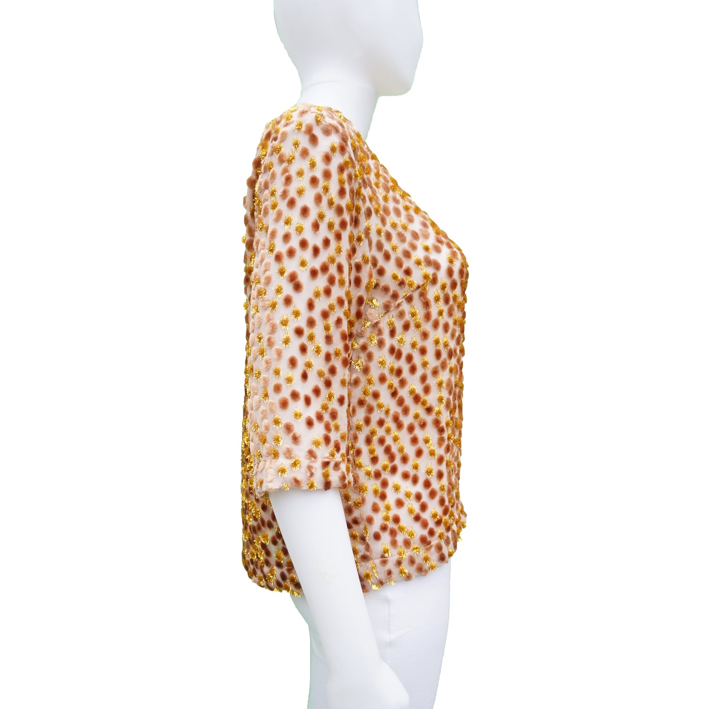 DRIES VAN NOTEN VELVET ANIMAL PRINT BOXY TOP - leefluxury.com