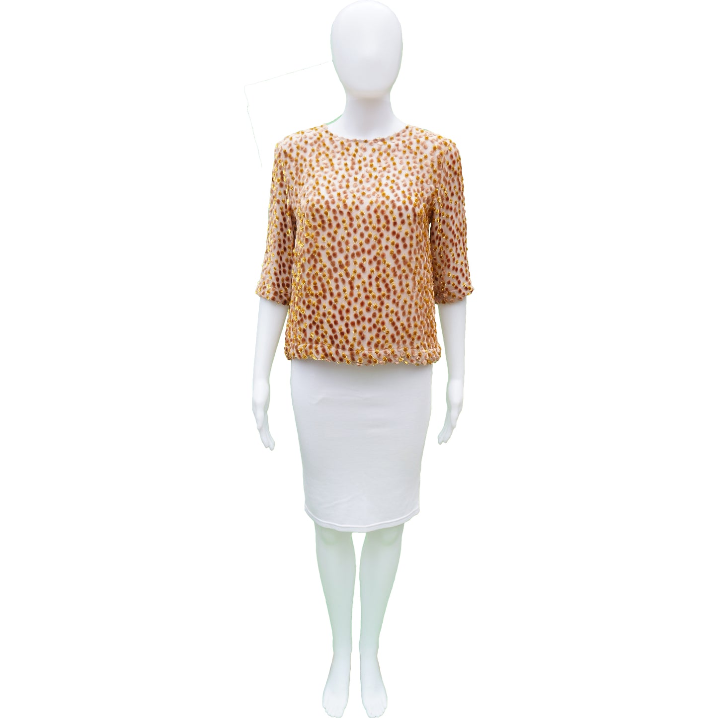 DRIES VAN NOTEN VELVET ANIMAL PRINT BOXY TOP - leefluxury.com