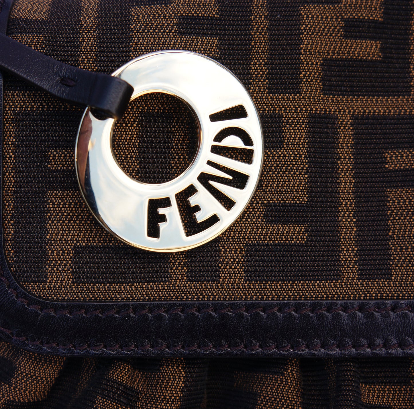 FENDI ZUCCA CHEF SHOULDER BAG - leefluxury.com