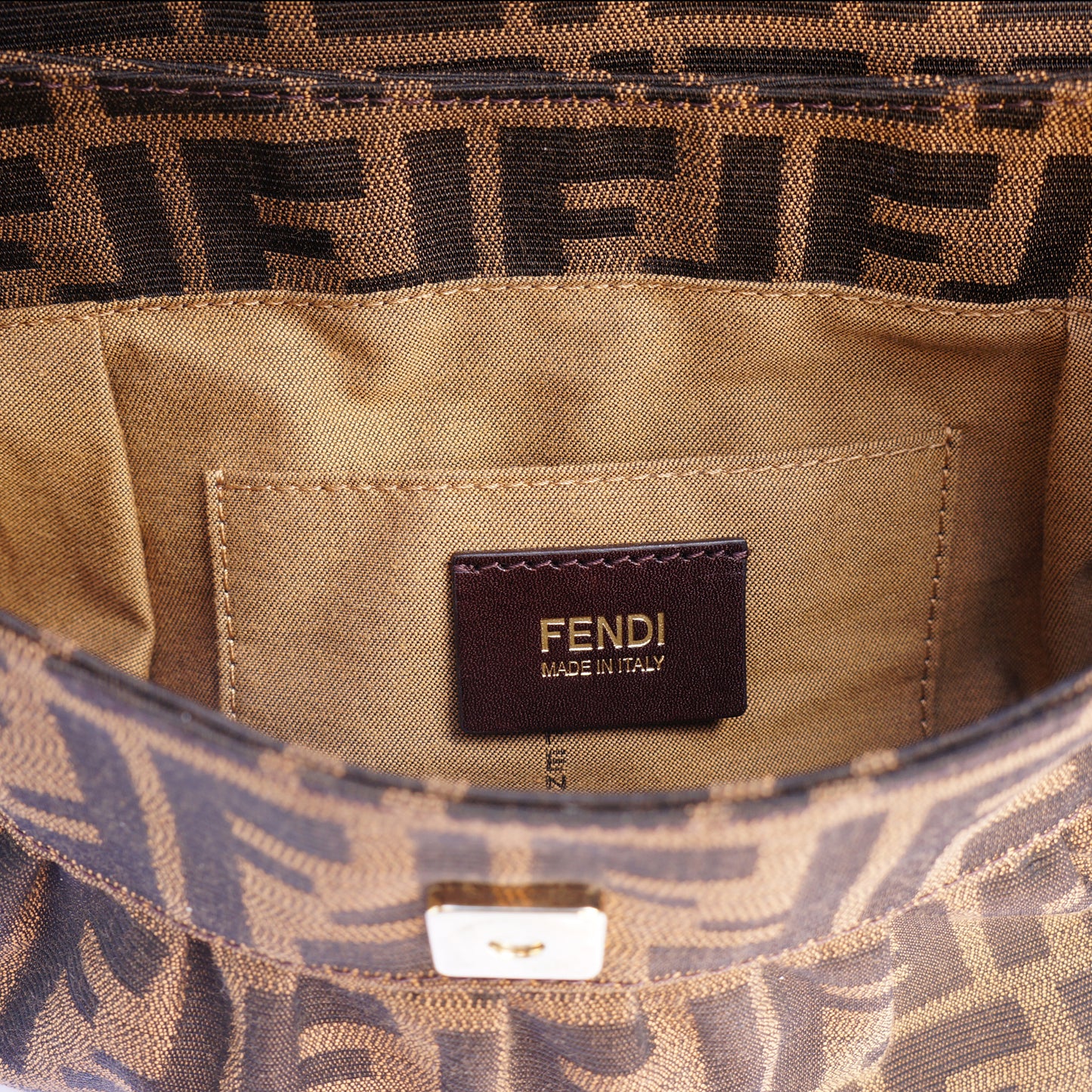 FENDI ZUCCA CHEF SHOULDER BAG - leefluxury.com