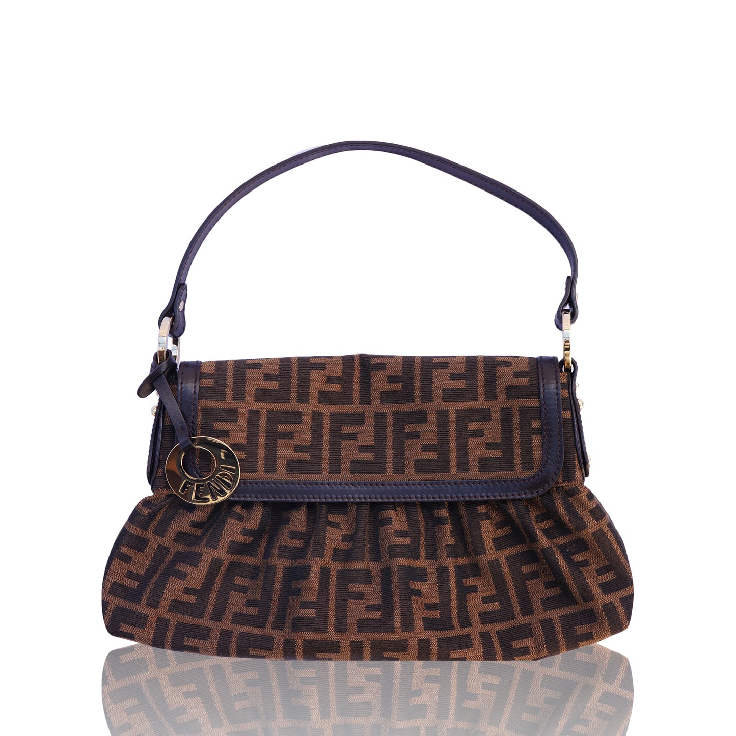 FENDI ZUCCA CHEF SHOULDER BAG - leefluxury.com