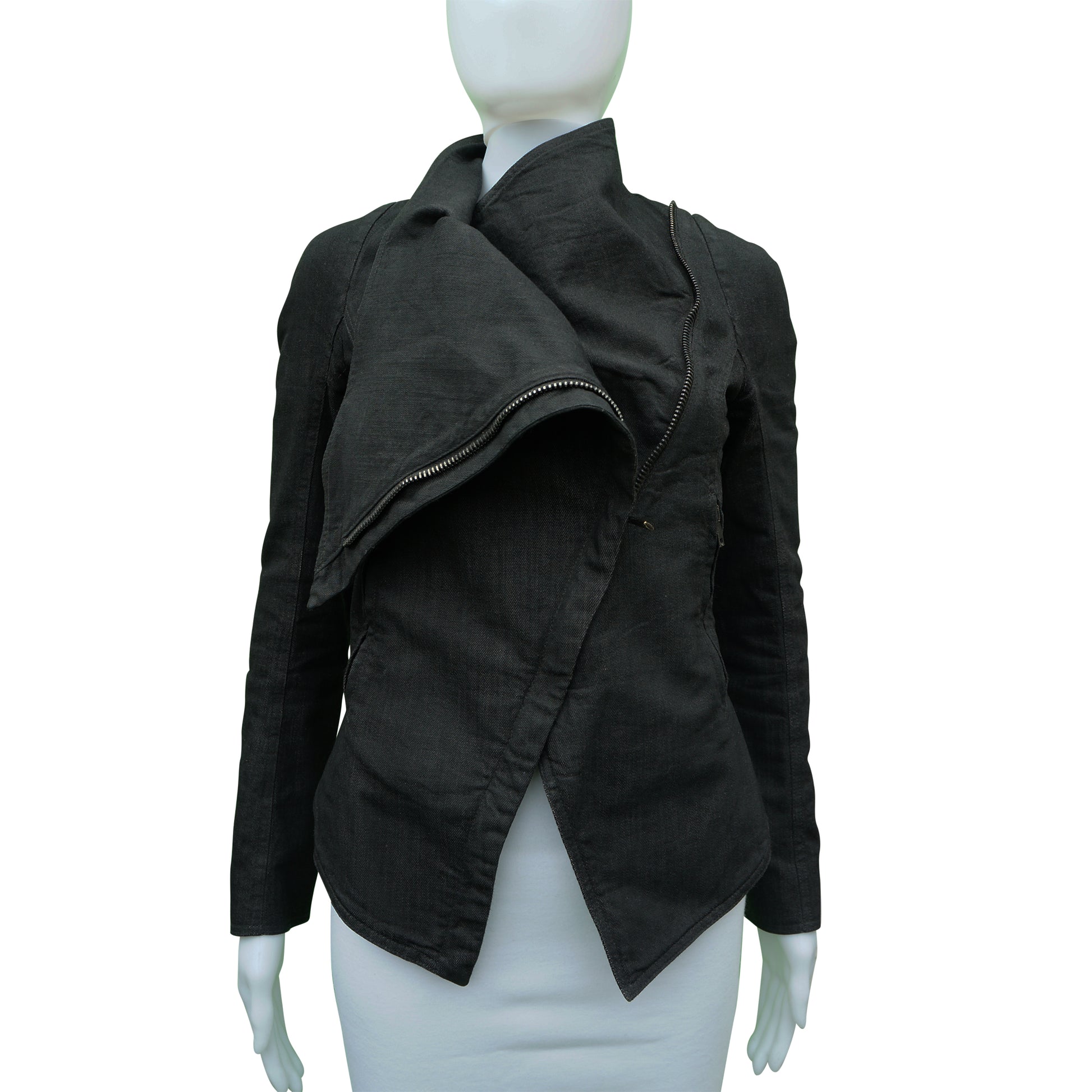 GARETH PUGH ASYMMETRICAL DENIM JACKET - leefluxury.com