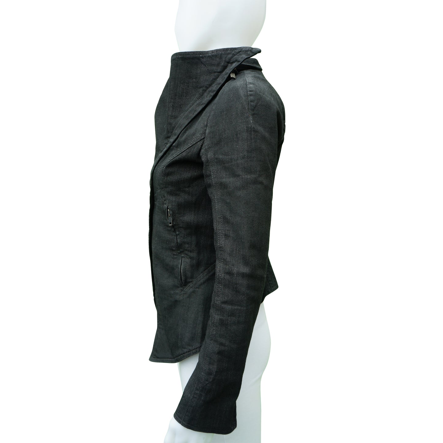 GARETH PUGH ASYMMETRICAL DENIM JACKET - leefluxury.com