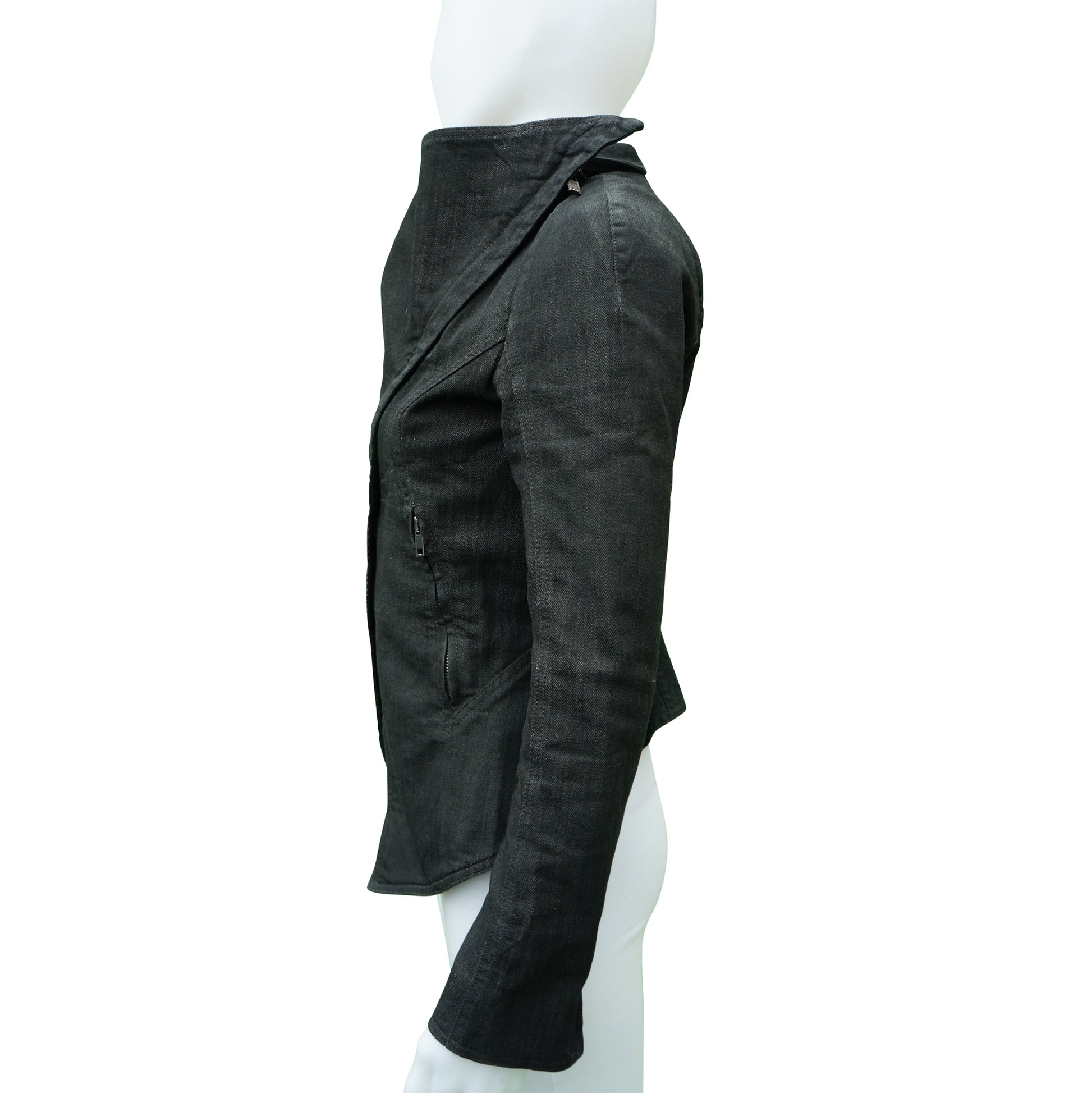 GARETH PUGH ASYMMETRICAL DENIM JACKET - leefluxury.com