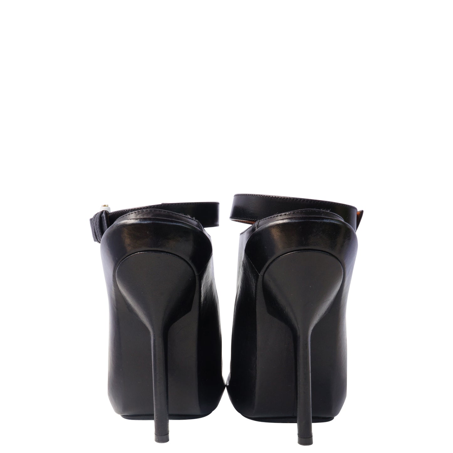 GIVENCHY BLACK LEATHER MULE SHOE - leefluxury.com