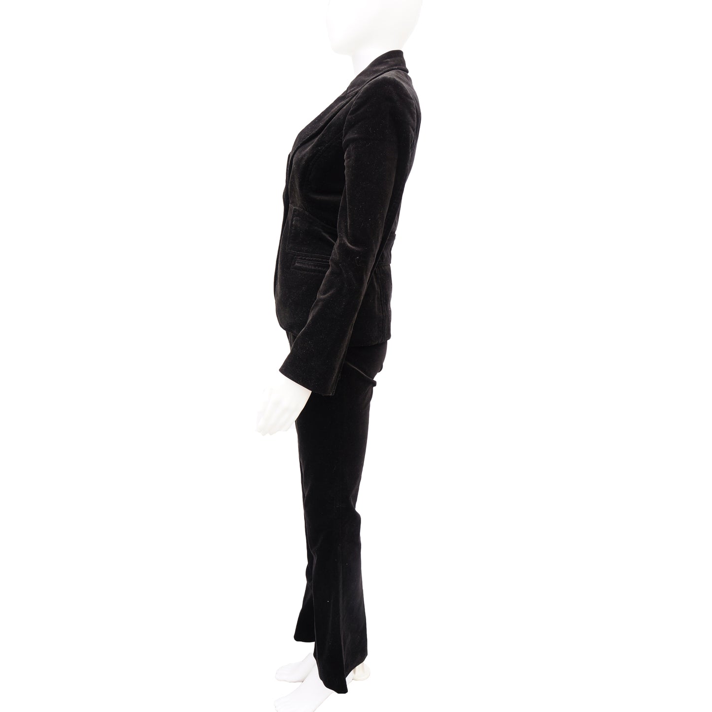 GUCCI BLACK VELVET 3 PIECE SUIT - leefluxury.com