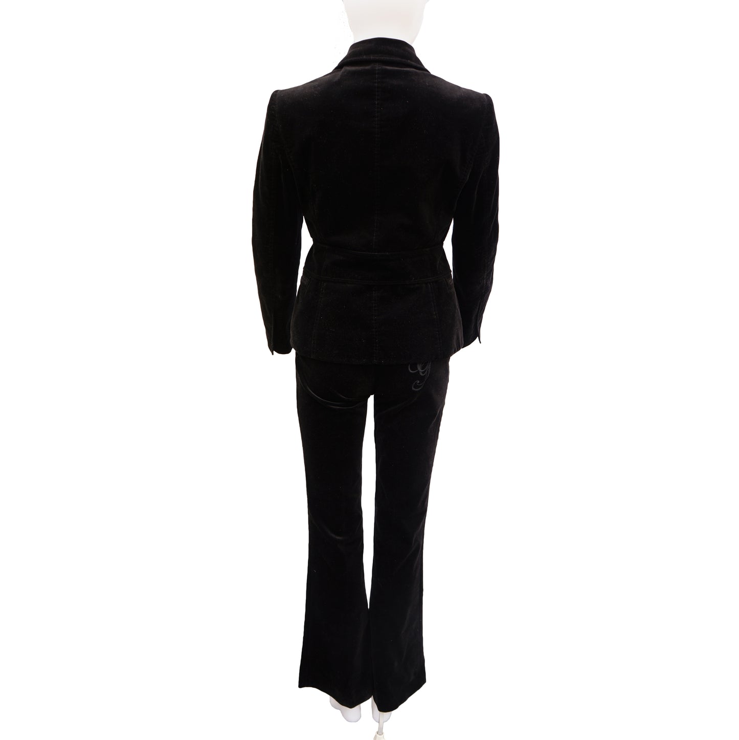GUCCI BLACK VELVET 3 PIECE SUIT - leefluxury.com