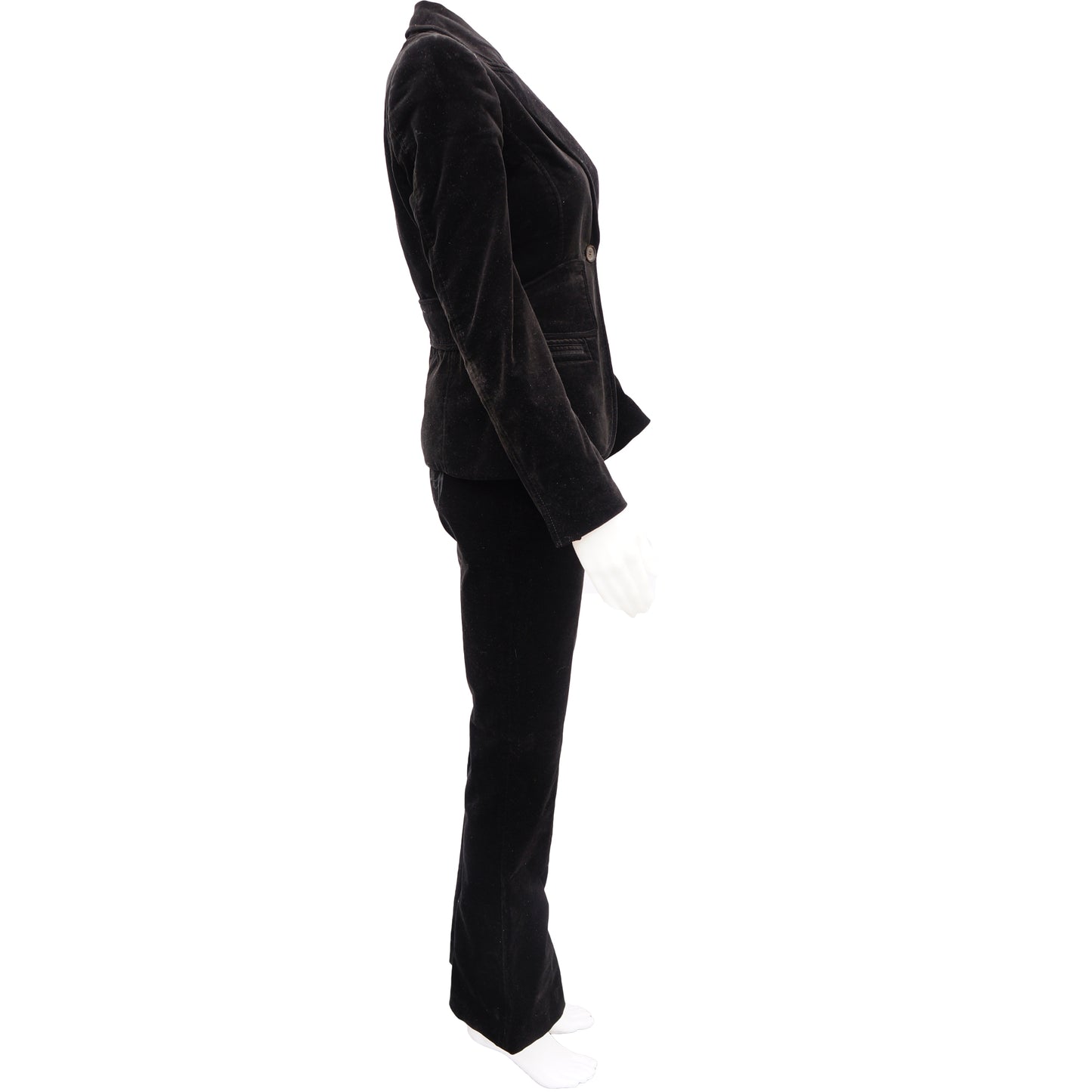 GUCCI BLACK VELVET 3 PIECE SUIT - leefluxury.com