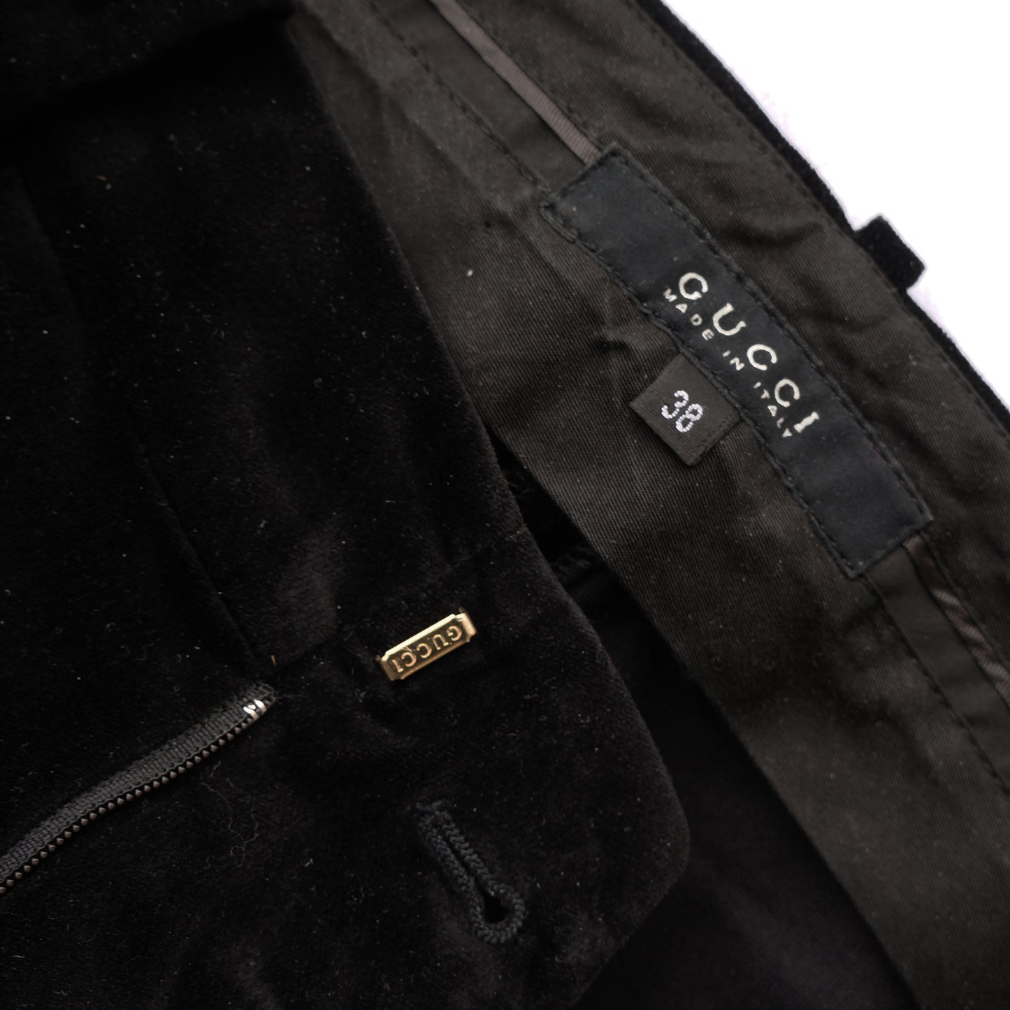GUCCI BLACK VELVET 3 PIECE SUIT - leefluxury.com