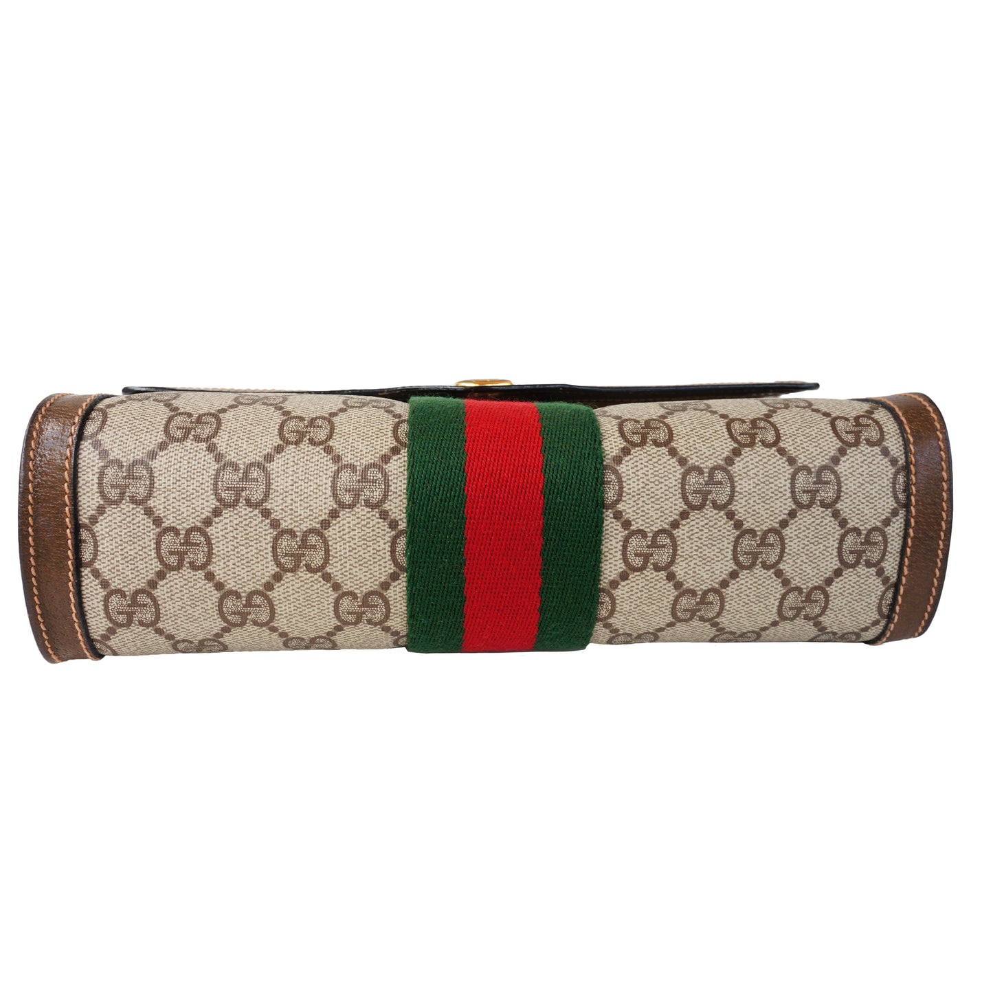 GUCCI GG SUPREME WEB CLUTCH BAG - leefluxury.com