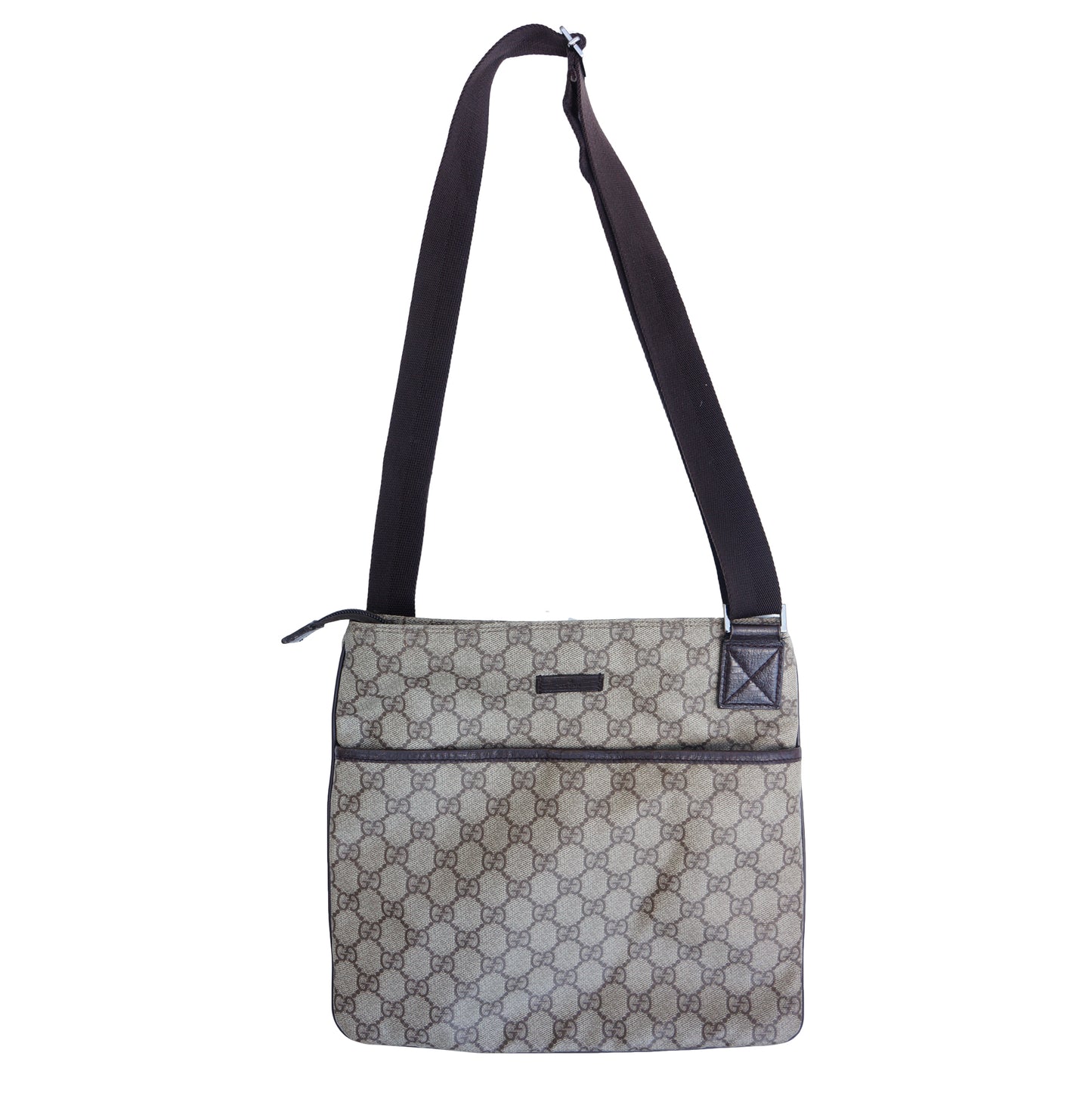 GUCCI GG SUPREME CROSSBODY MESSENGER TRAVEL BAG - leefluxury.com