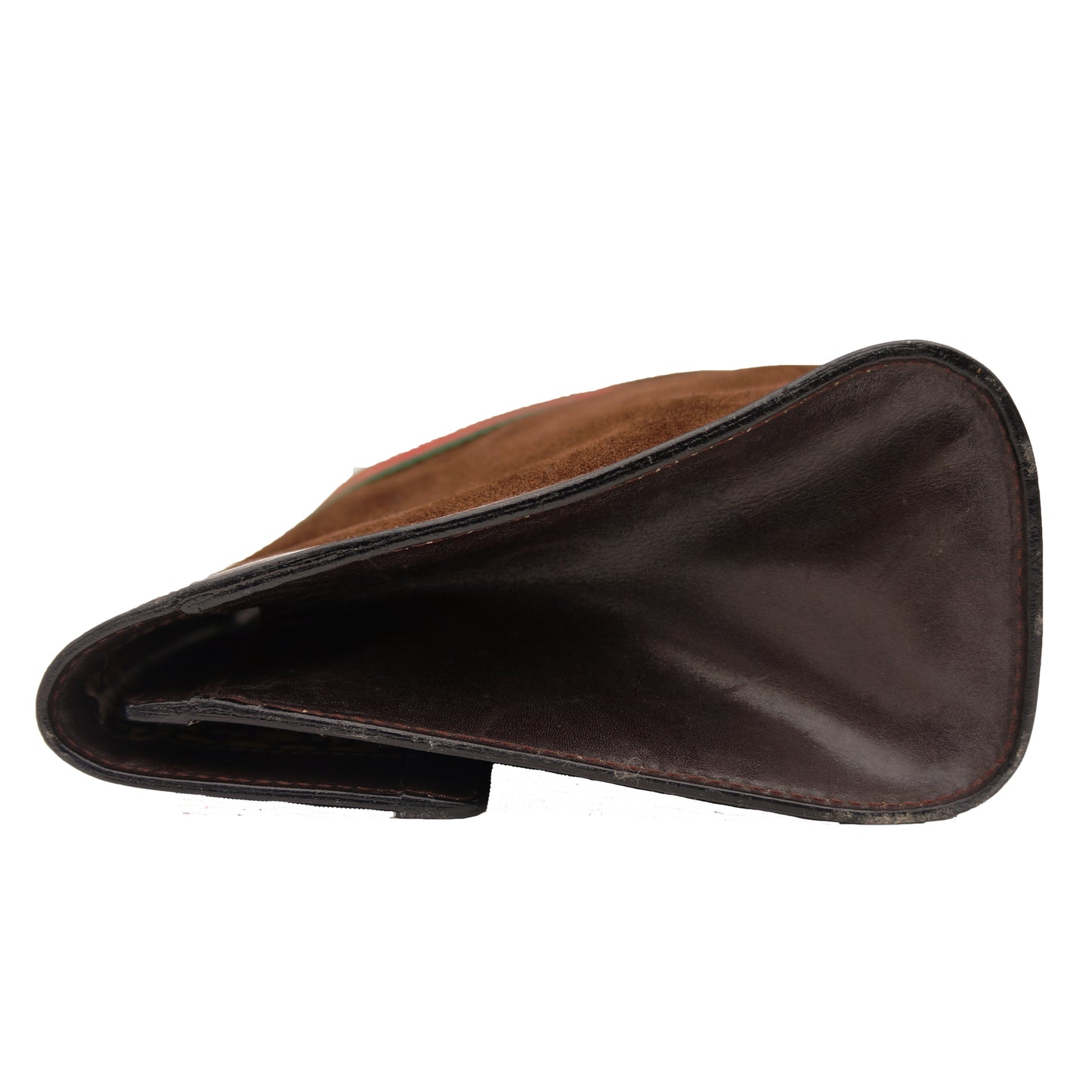 GUCCI WEB SUEDE CLUTCH BAG - leefluxury.com