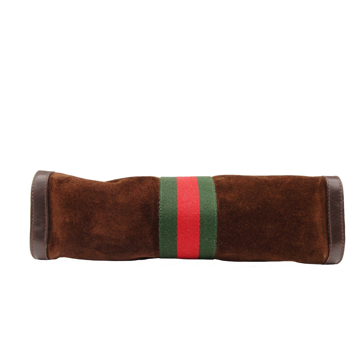 GUCCI WEB SUEDE CLUTCH BAG - leefluxury.com