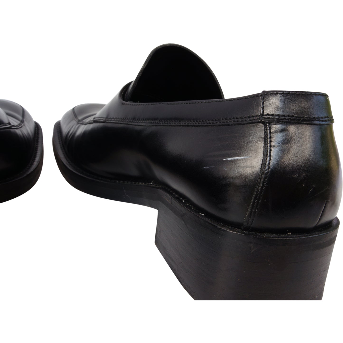GUCCI BLACK LEATHER SLIP ON LOAFER - leefluxury.com