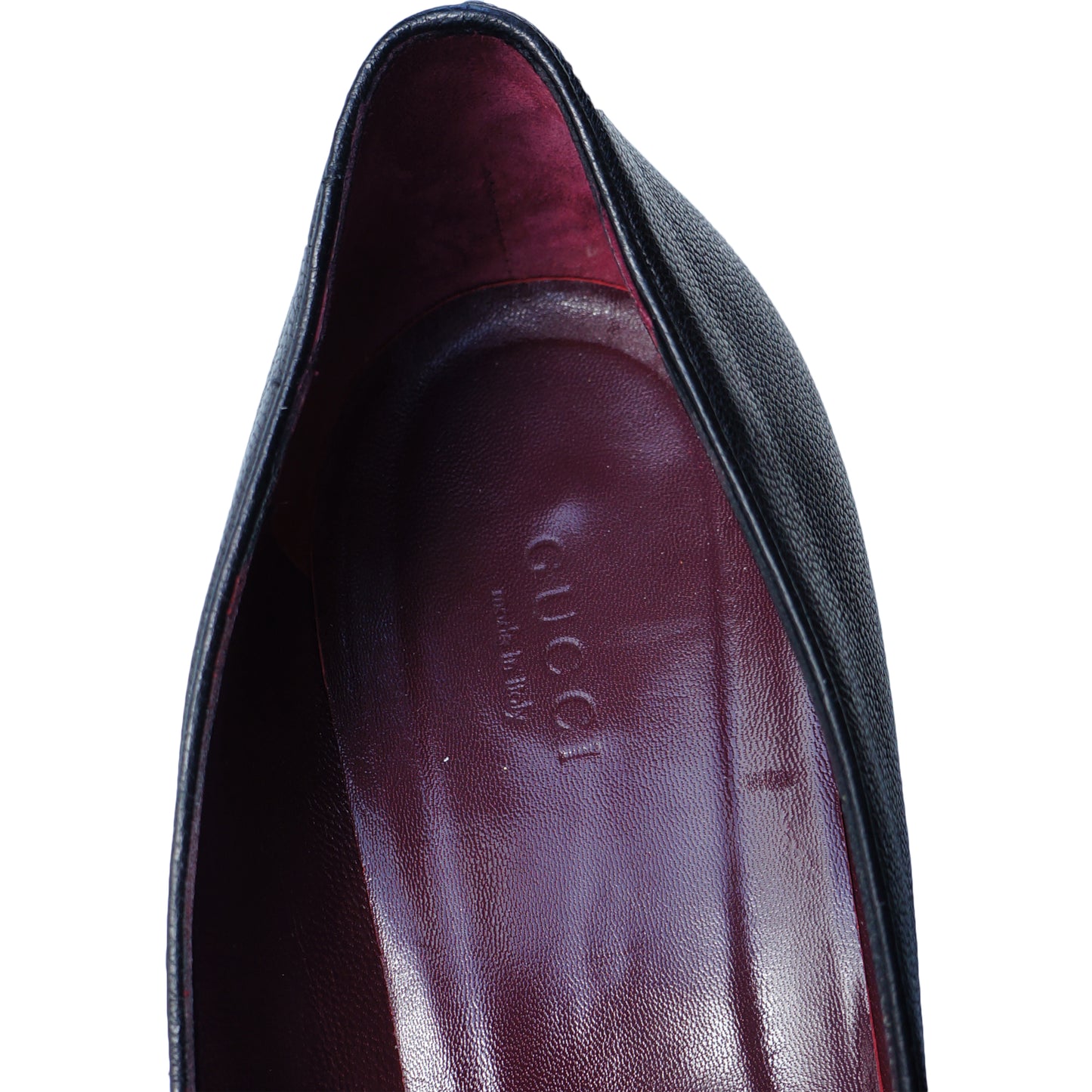 GUCCI METALLIC LEATHER POINTED TOE PUMPS - leefluxury.com