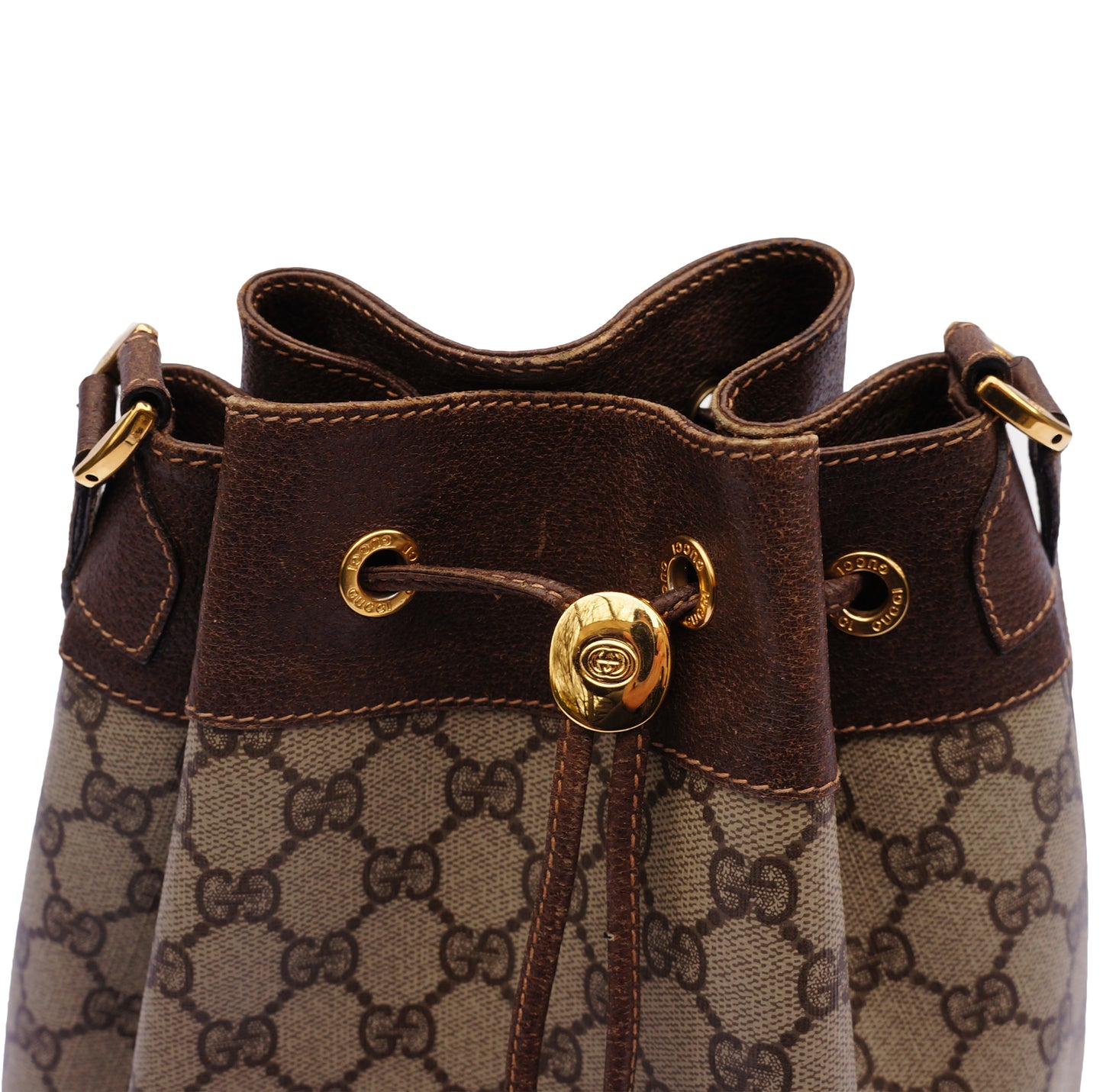 GUCCI WEB SUPREME BUCKET SHOULDER BAG - leefluxury.com