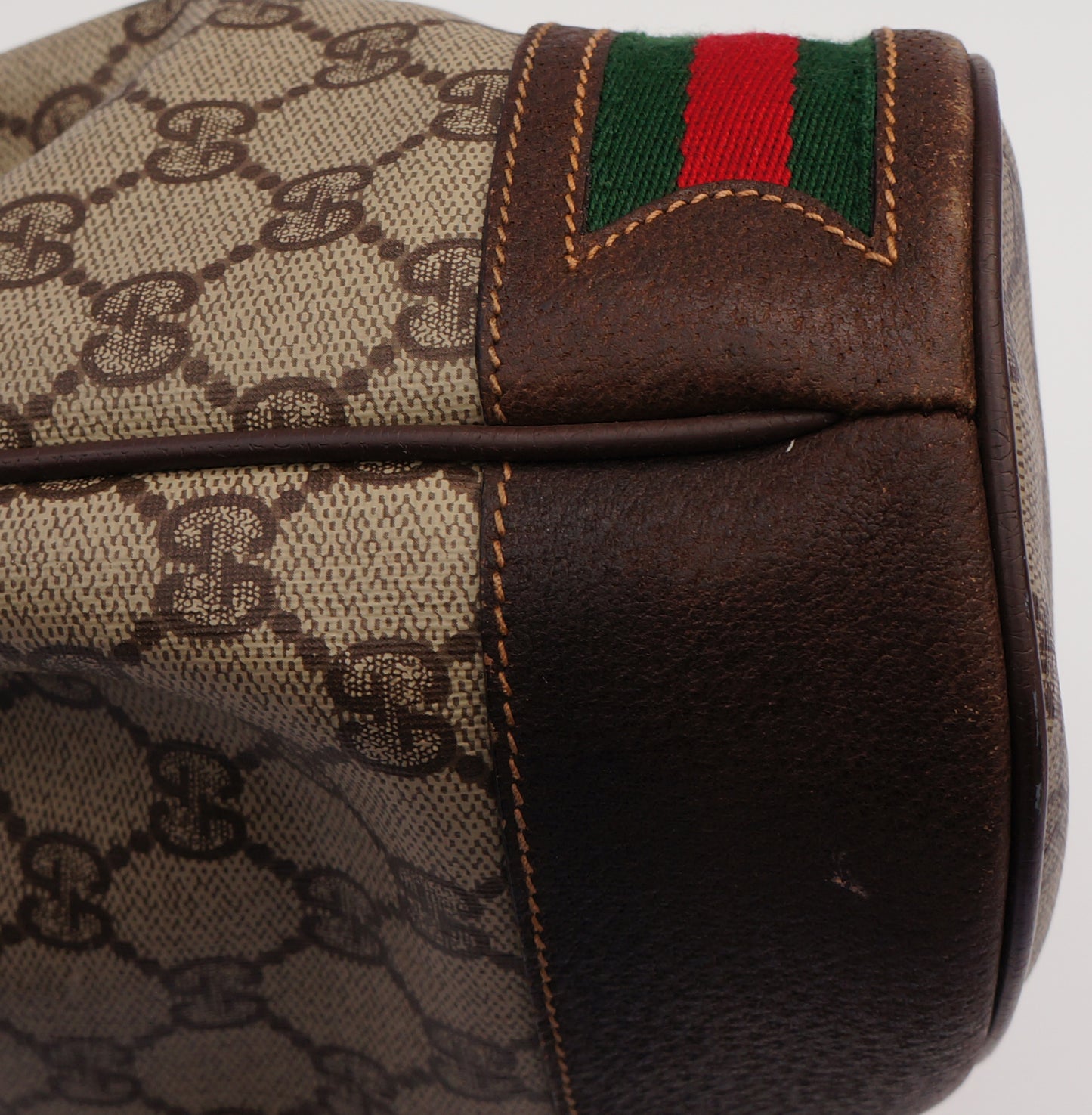 GUCCI WEB SUPREME BUCKET SHOULDER BAG - leefluxury.com