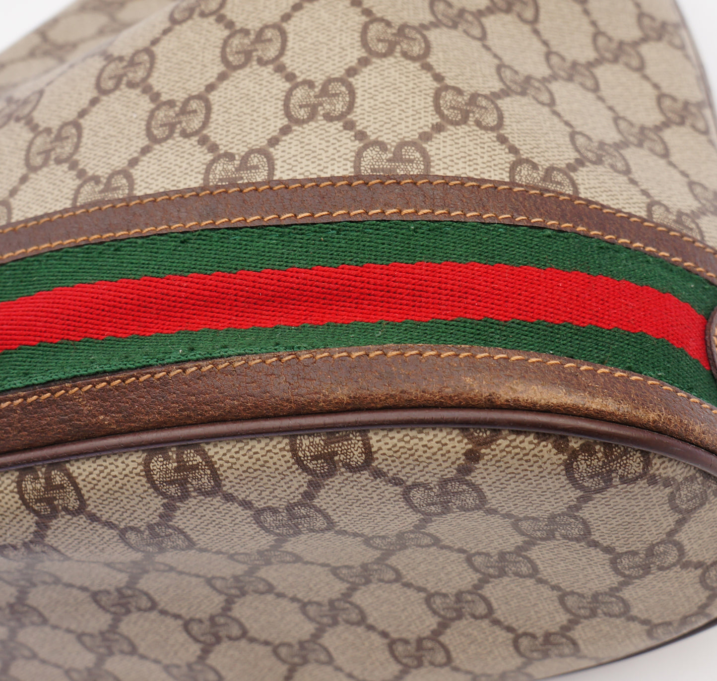 GUCCI WEB SUPREME BUCKET SHOULDER BAG - leefluxury.com