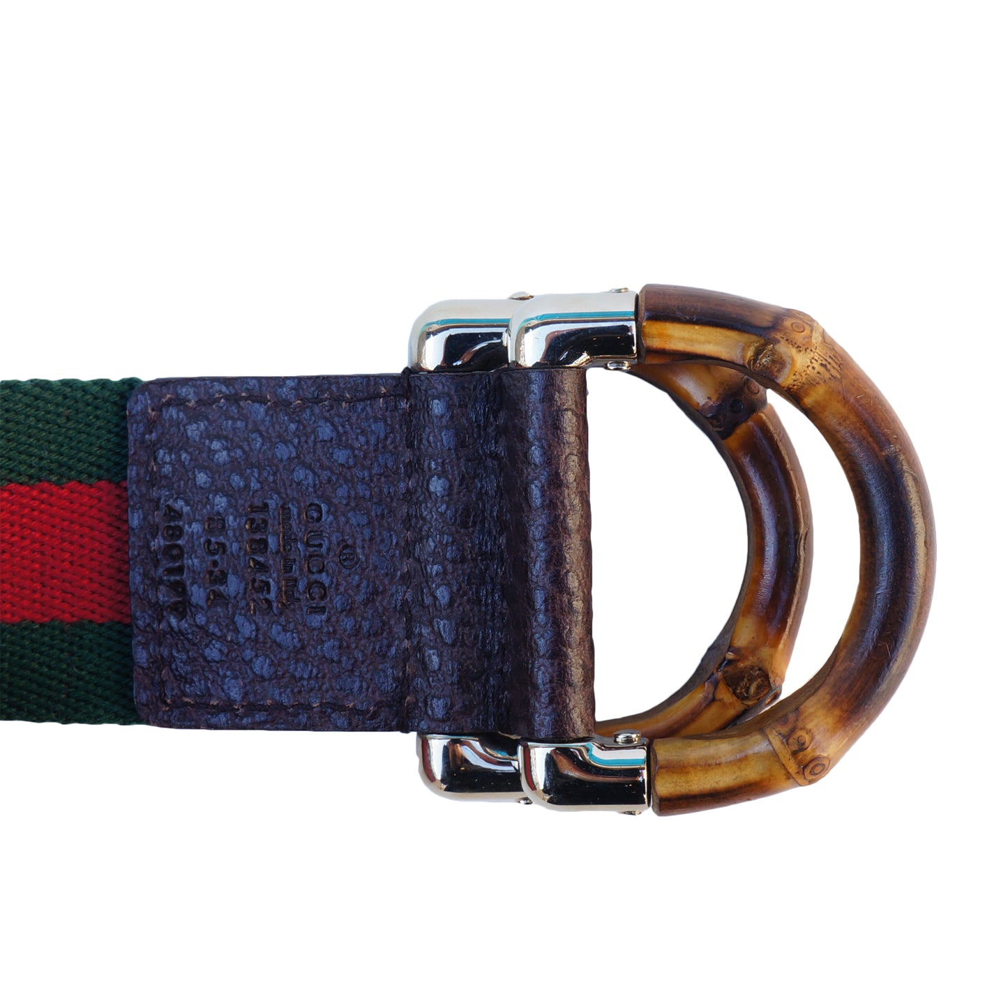 GUCCI WEB & BAMBOO BELT - leefluxury.com